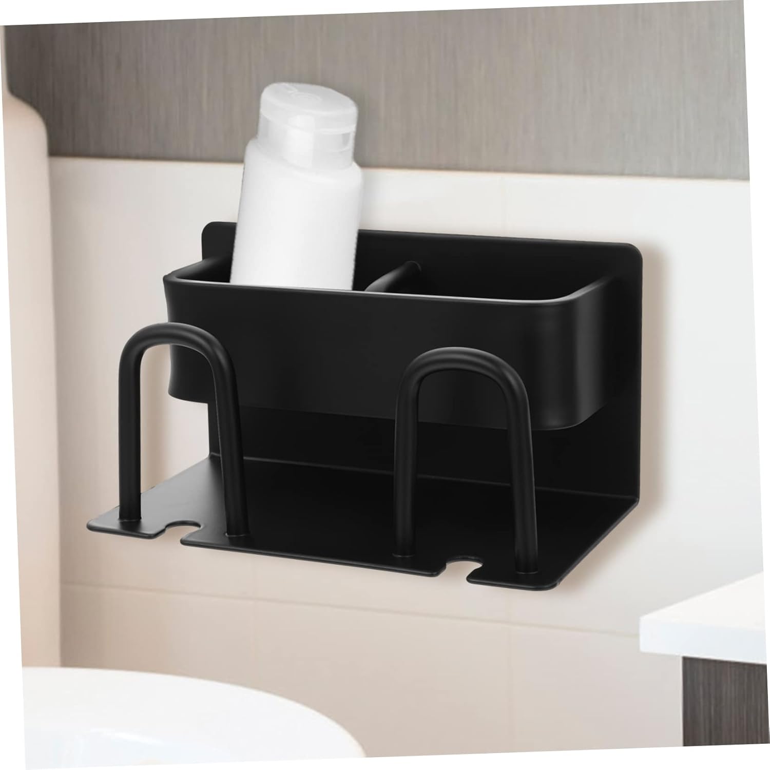SOLUSTRE Wall Mounted Toothbrush Holder with Cover and Double Cup Holder