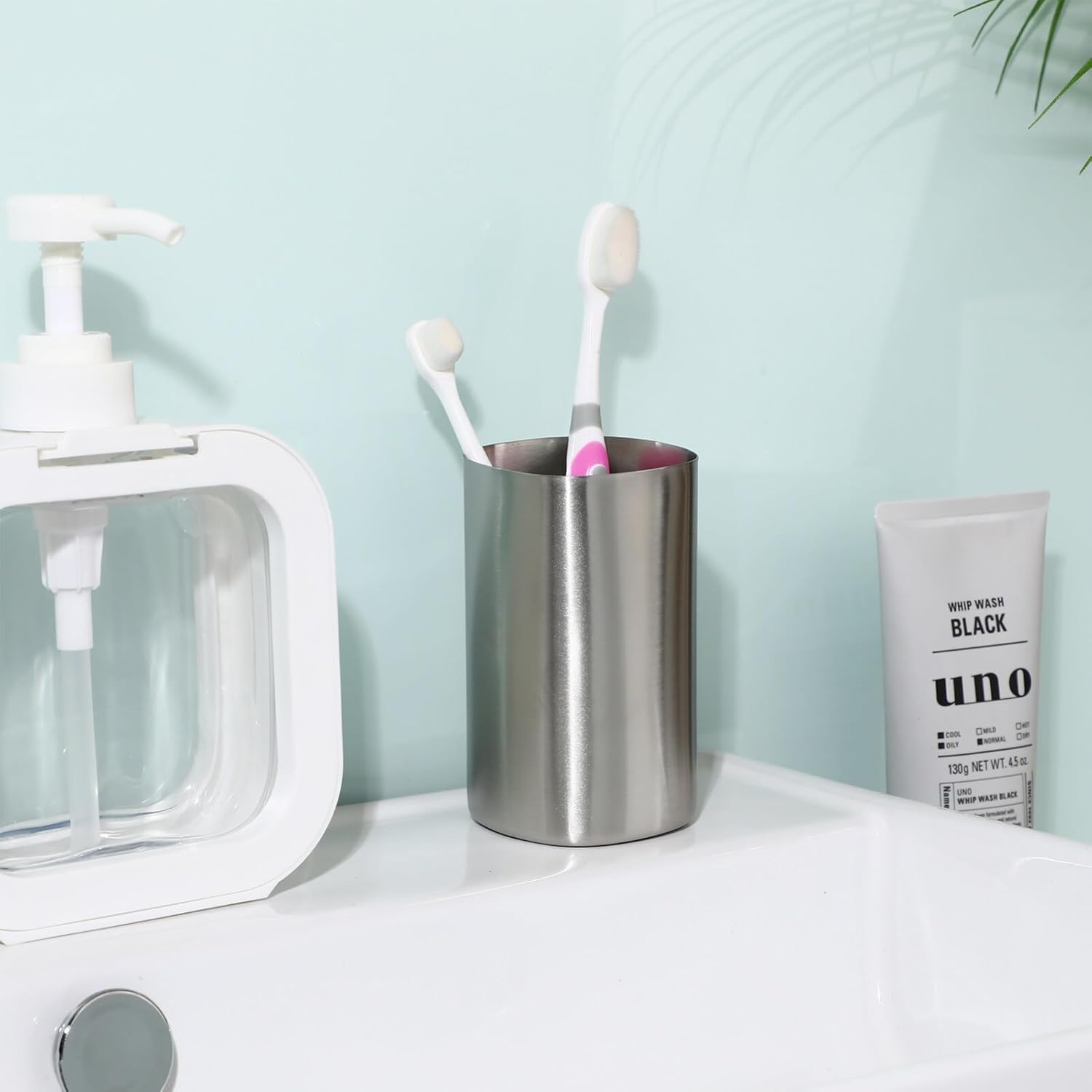 DOITOOL Toothbrush Holder - 1Pc Stainless Steel Water Cup