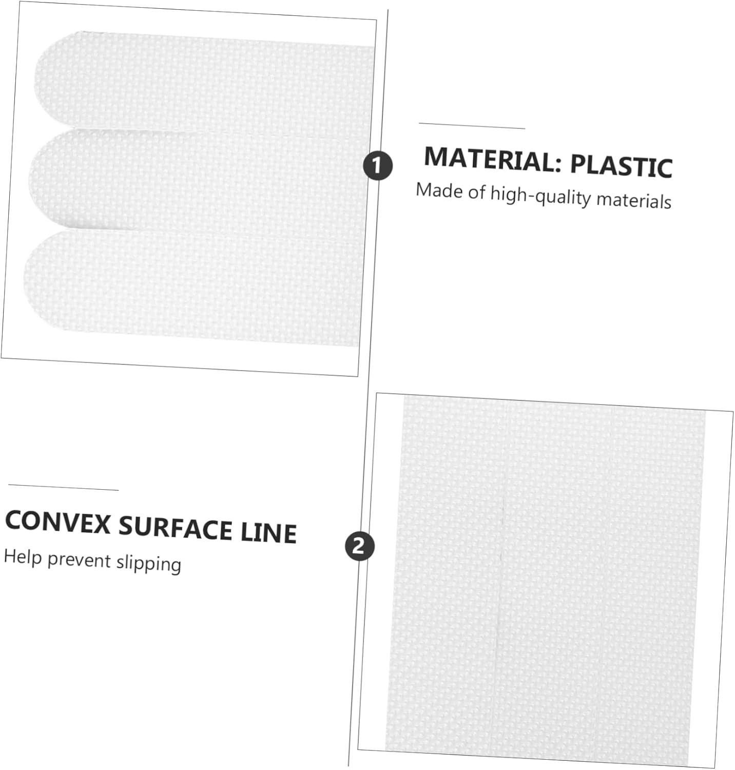 Ciieeo 12pcs Anti-Slip Bath Stickers for Tubs Showers Stairs