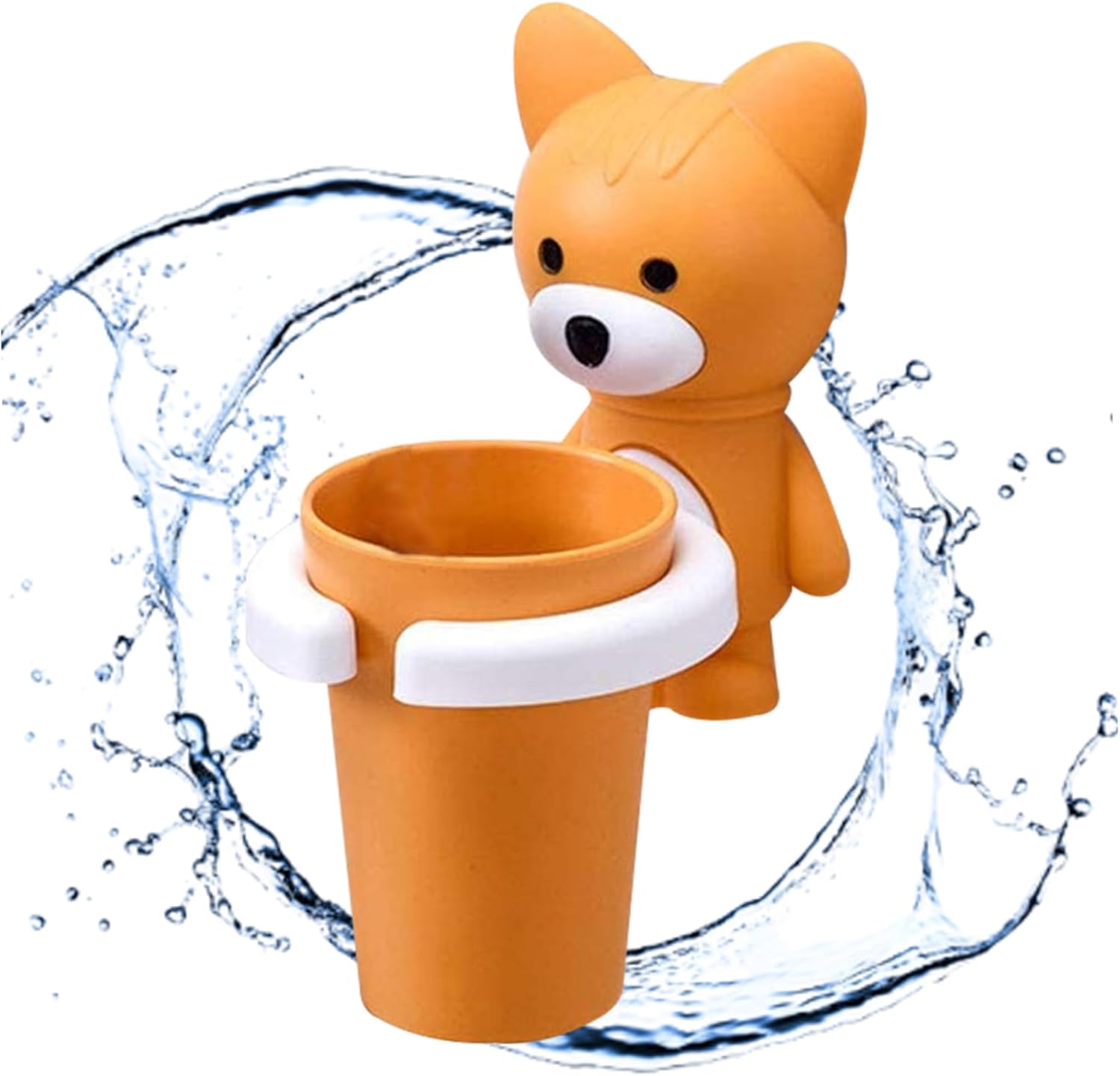 Kids Toothbrush Holder with Cartoon Fox Design