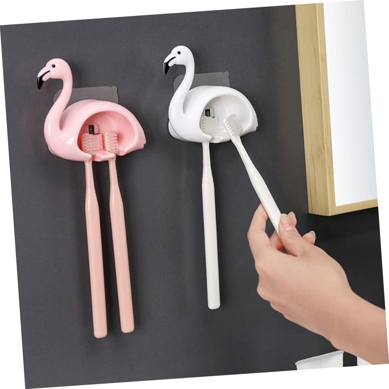 Beatifufu Wall Mounted Toothbrush Holder for Bathroom