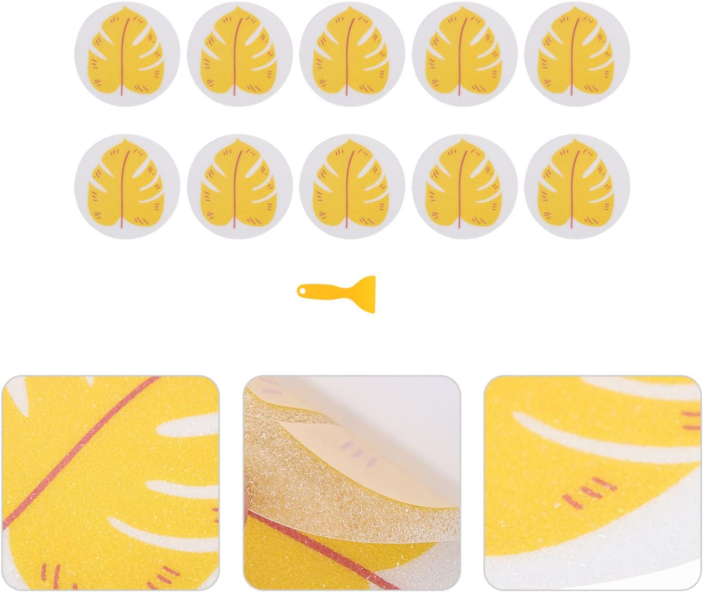 Zerodeko 1set Leaf Stickers - Non-Skid Bath Safety Decals for Kids