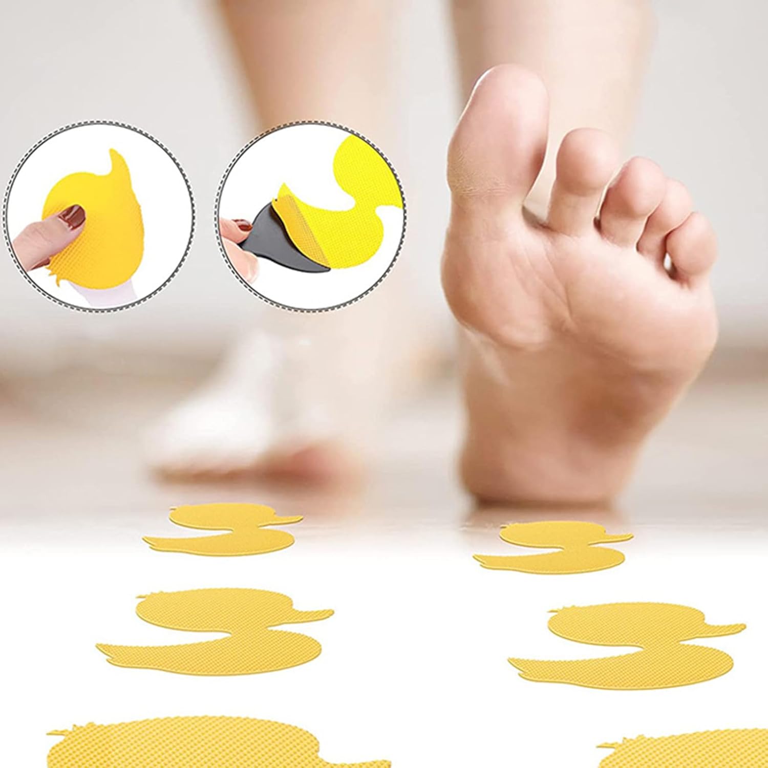 12pcs Anti-Slip Duck Shape Bathtub Sticker Mats