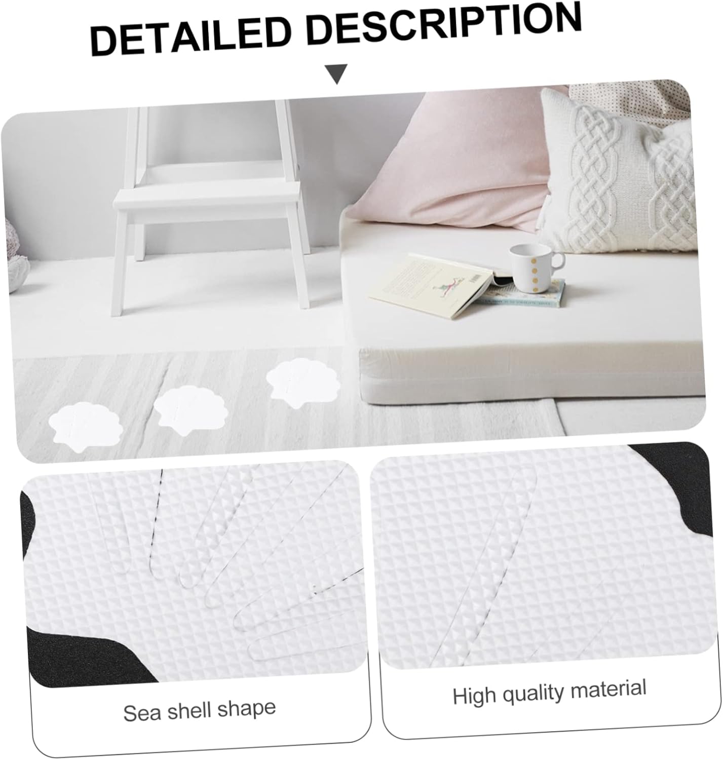 MAGICLULU Anti-Slip Shower Stickers Sea Shell Design