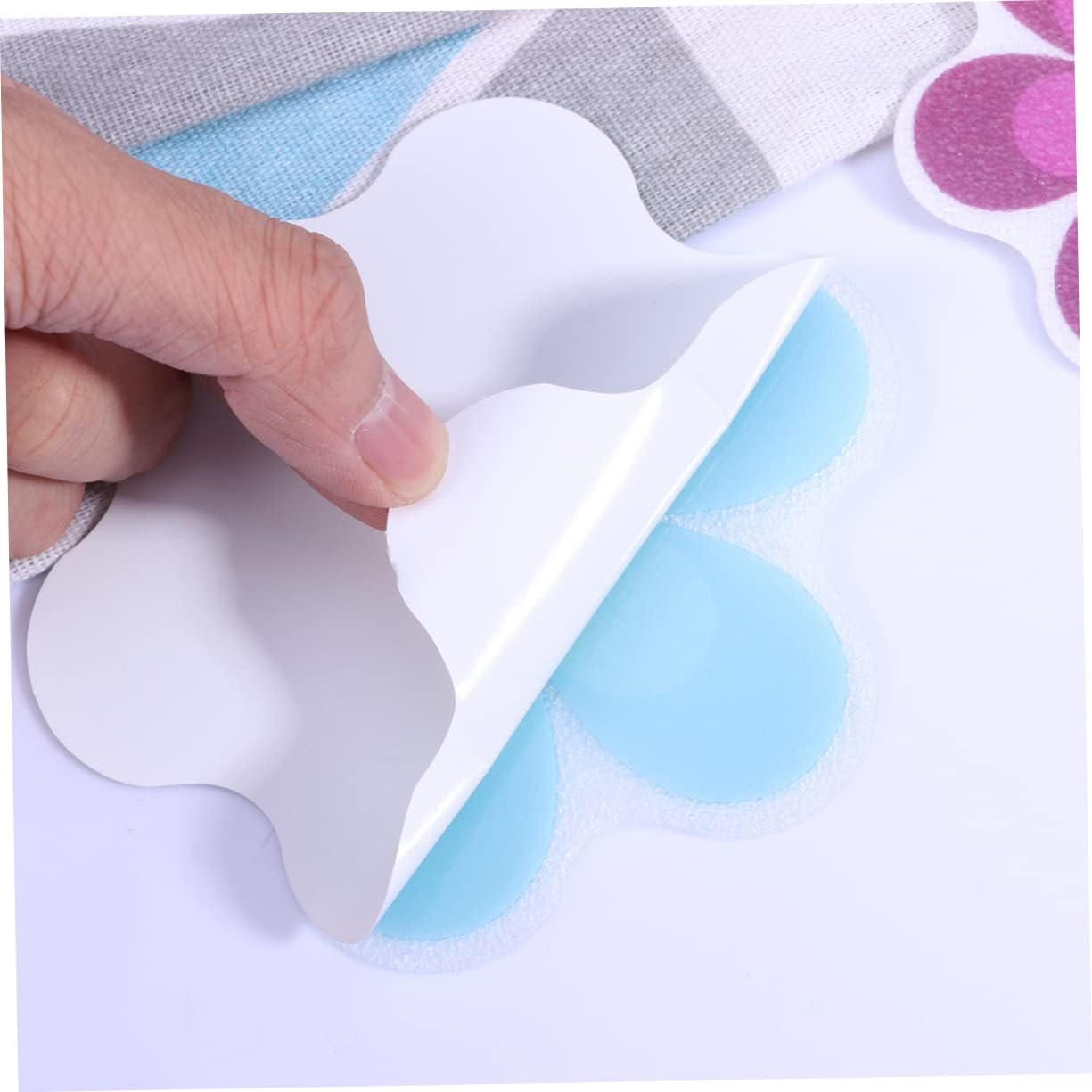 PRETYZOOM 10Pcs Colorful Flower Bath Non-Slip Stickers