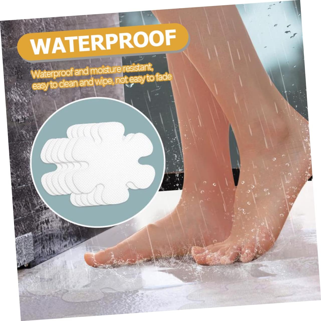 12pcs Flower Design Non-Slip Shower Stickers for Bathroom and Kitchen