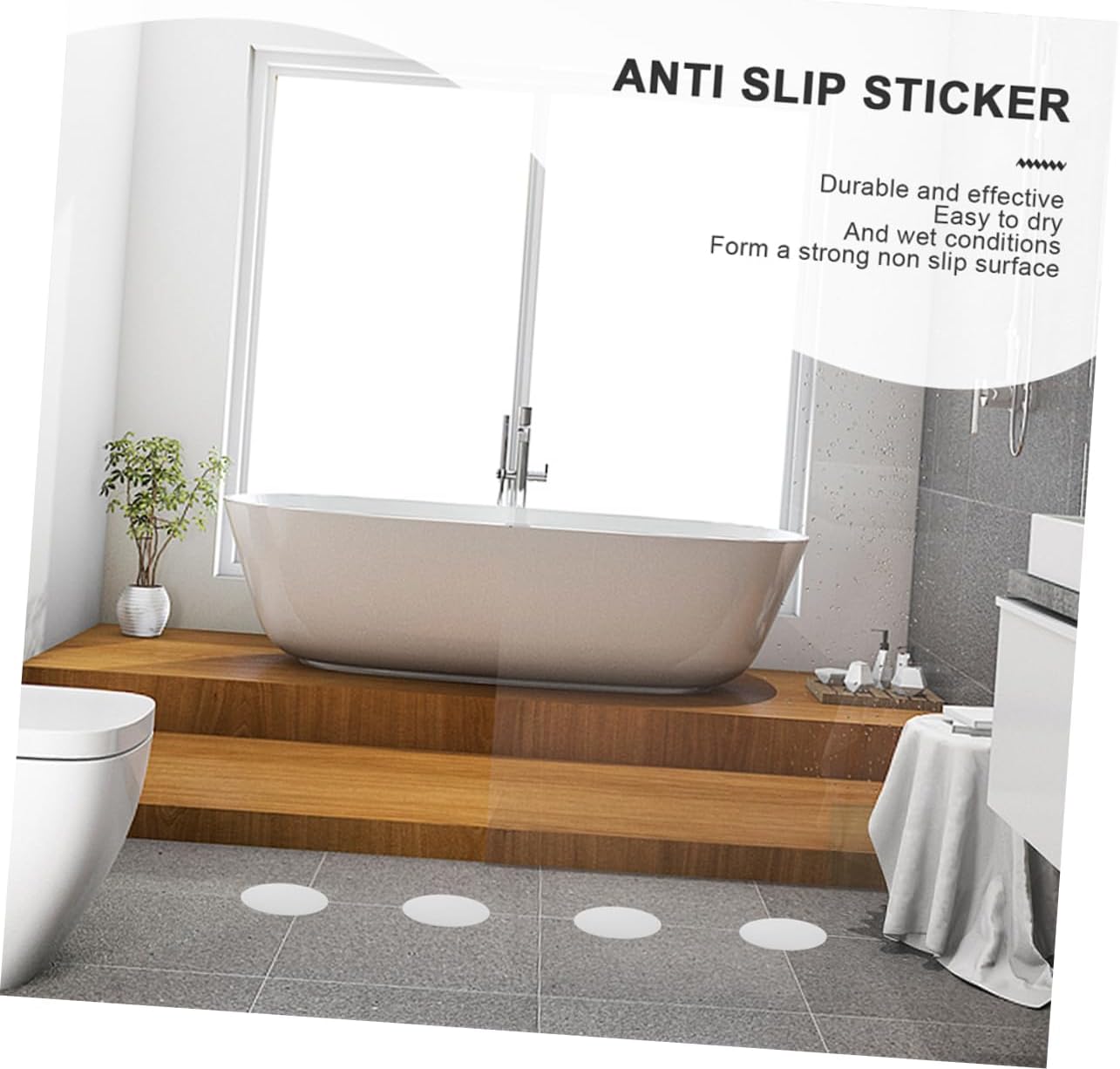 ABOOFAN 20pcs Anti-Slip Bathtub Stickers for Safety Shower and Kitchen Use