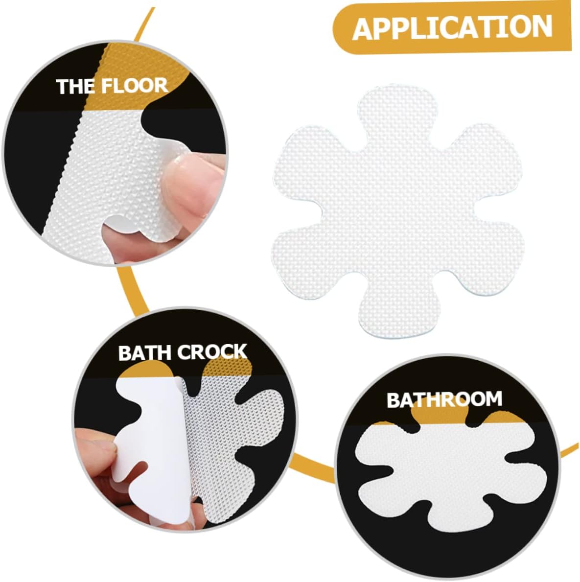WOONEKY Bathtub Non-Slip Stickers 12 Pack Deco