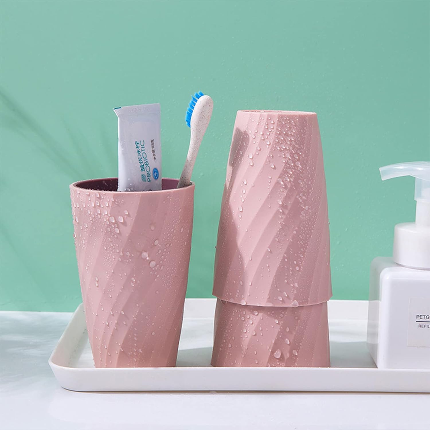 Unbreakable Bathroom Tumbler Cup - Pink
