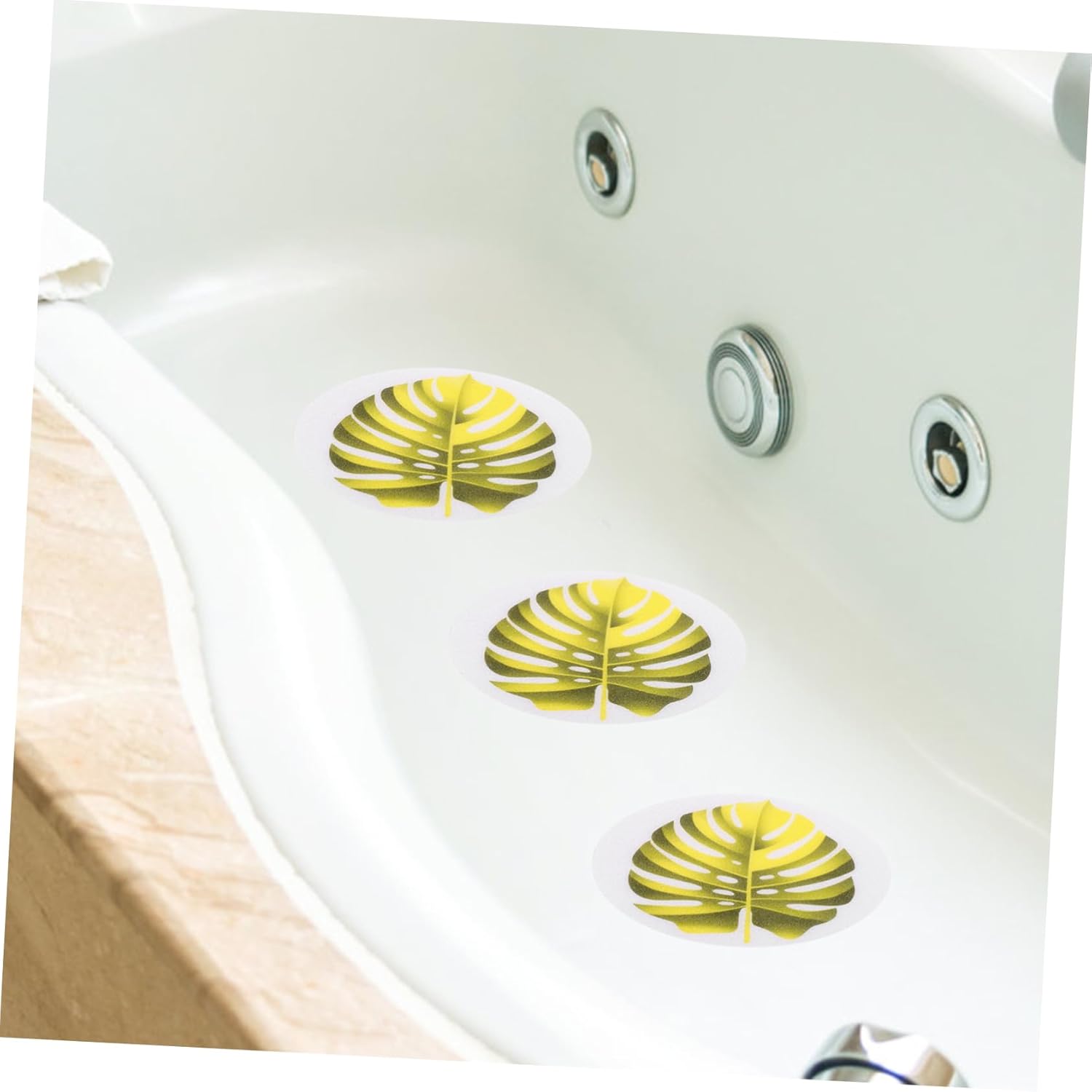 SOPOTUTU Leaf Shape Non-Slip Bathtub Stickers