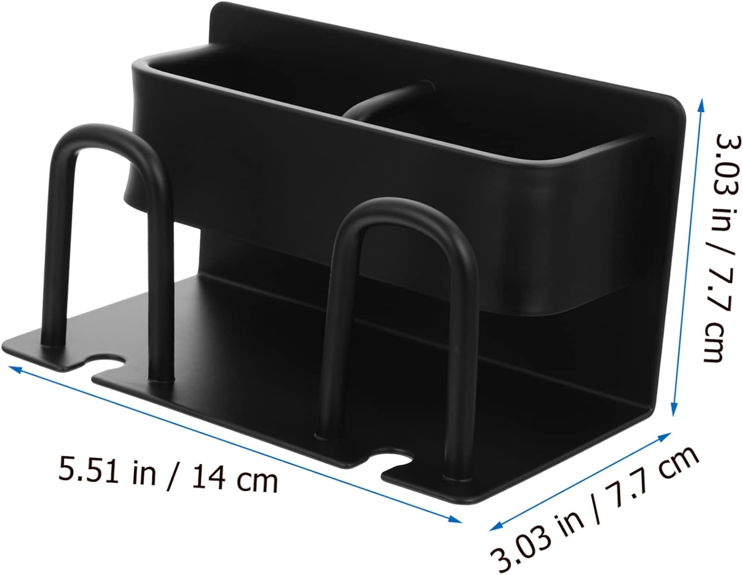 SOLUSTRE Wall Mounted Toothbrush Holder with Cover and Double Cup Holder