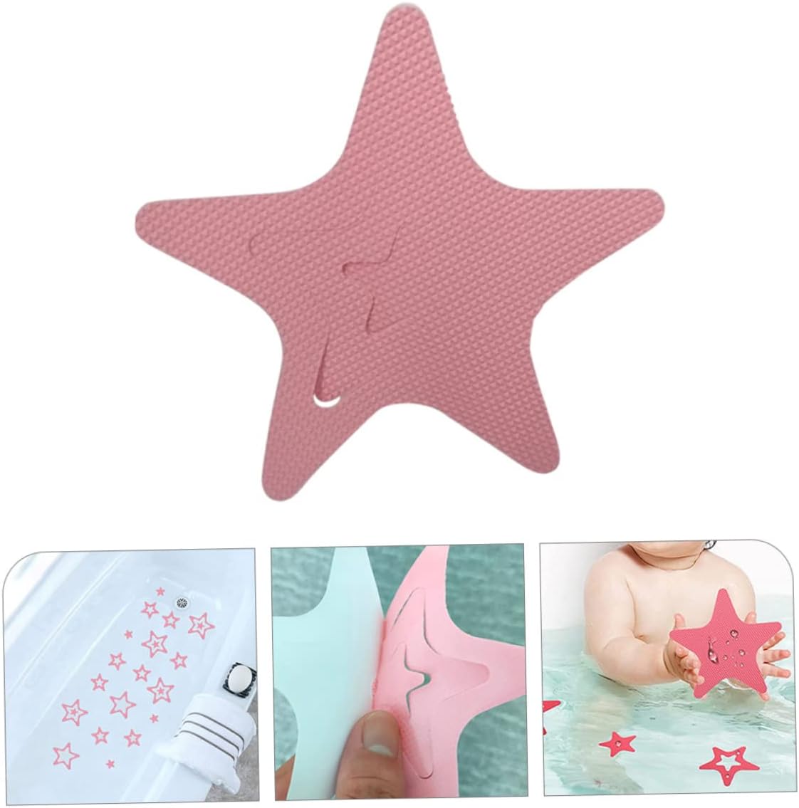 Happyyami 12Pcs Non-Slip Bathtub Stickers Star Design Peva Material