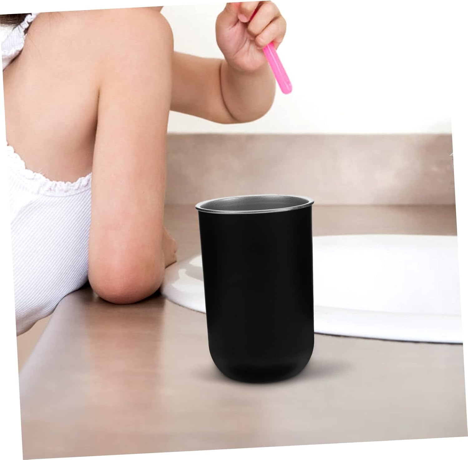 Stainless Steel Toothbrush Holder with Cup Stand