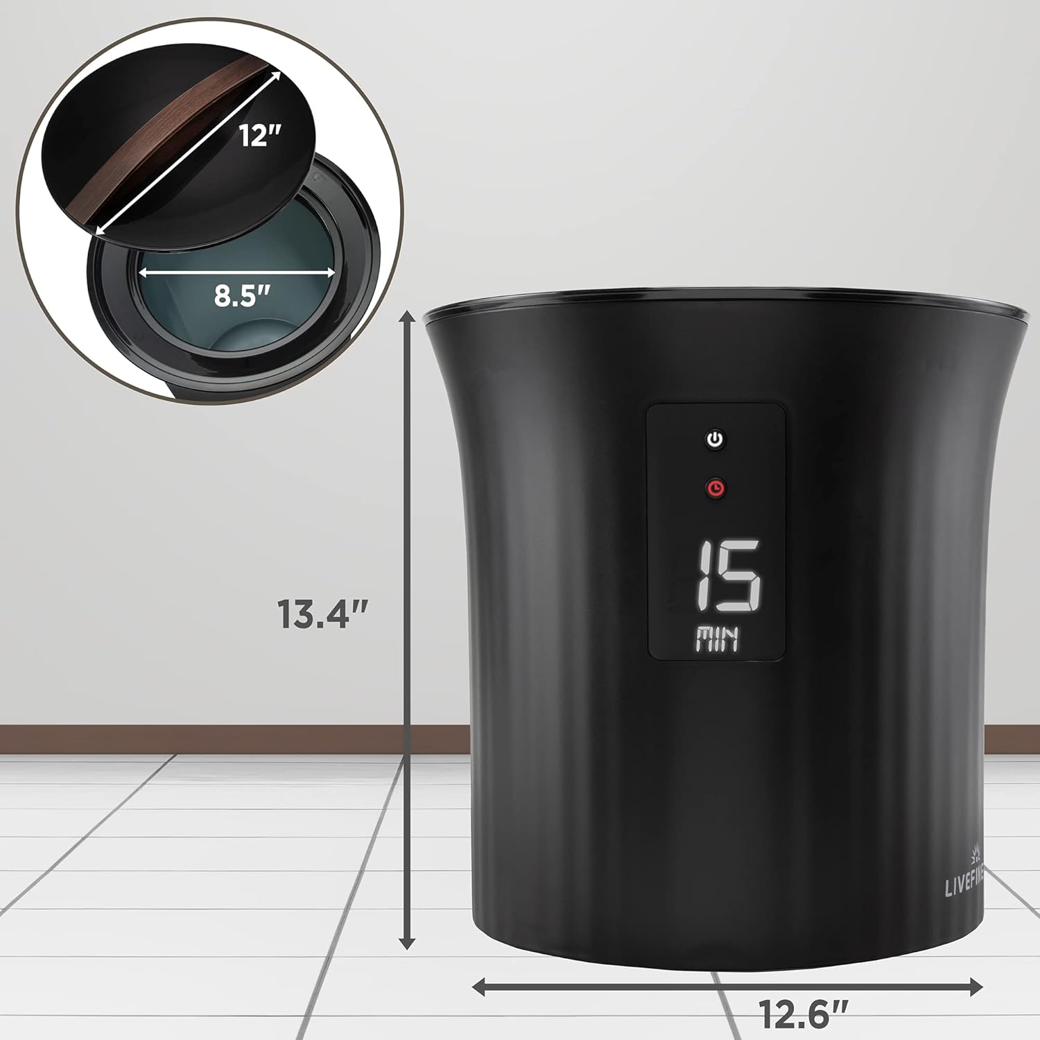 Live Fine Towel Warmer with LED Timer and Auto Shut-Off