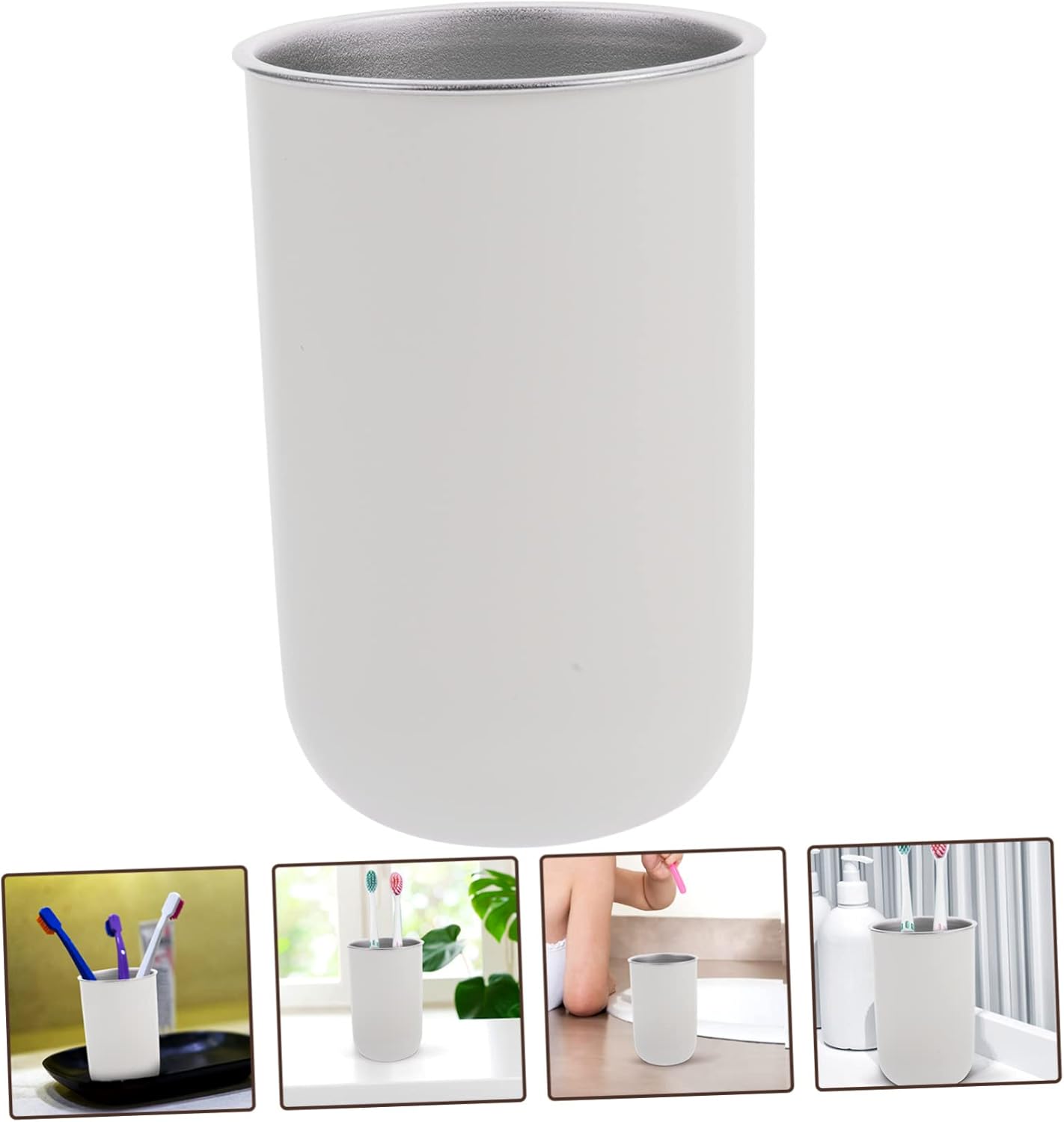 Homoyoyo Toothbrush Cup 350ml Steel Holder
