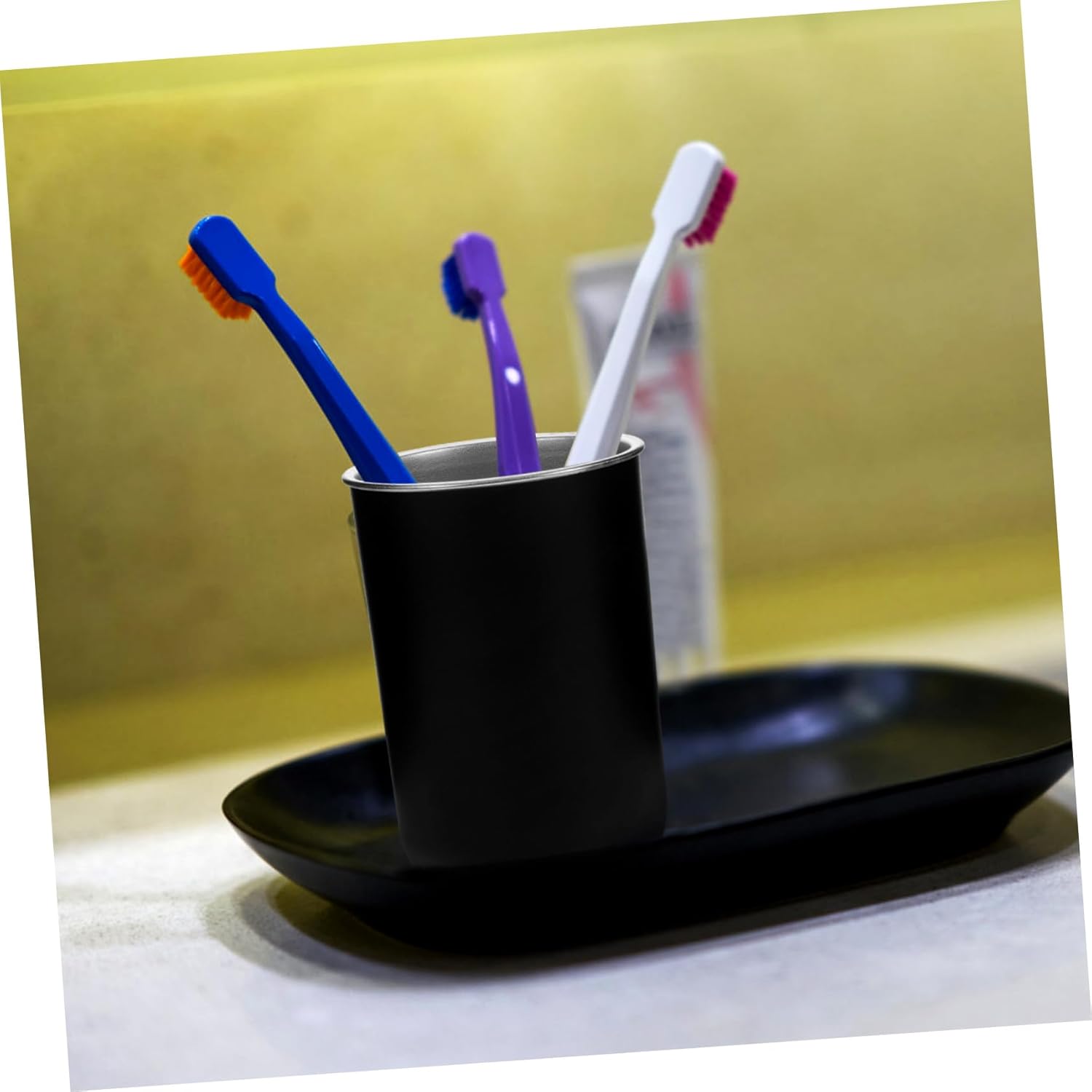 Anneome 2pcs Stainless Steel Toothbrush Holder Cup for Boys and Girls