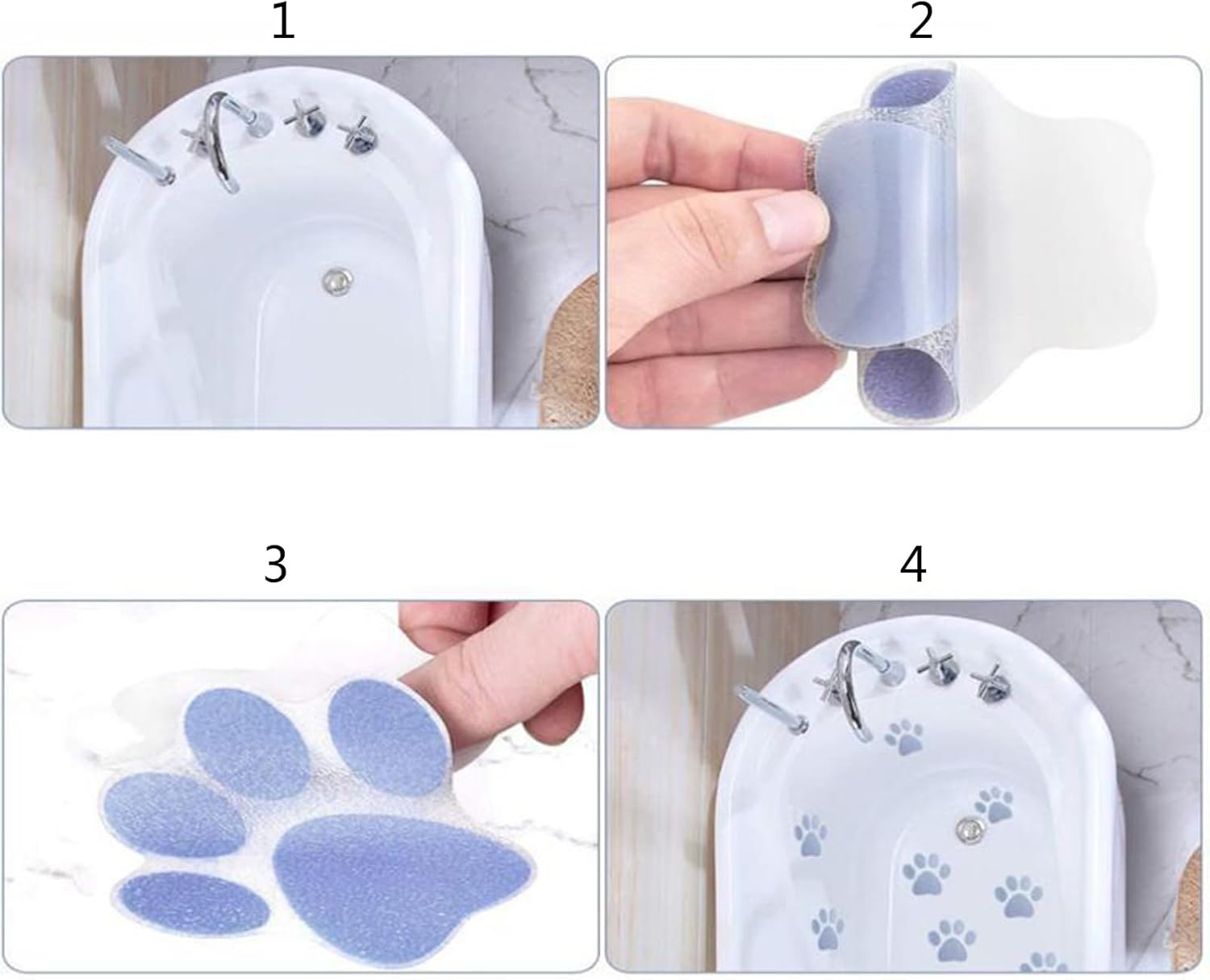 Non-Slip Bathtub Stickers with Scraper for Safe Bathing 1