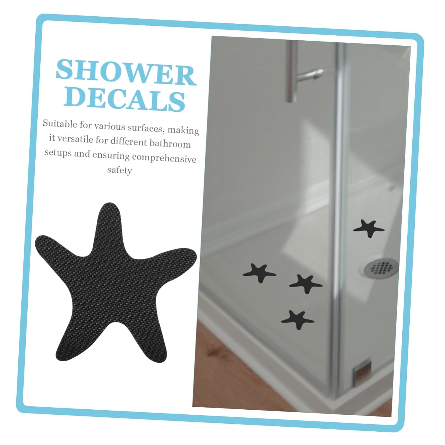 Totority 6pcs Nonskid Bathtub Stickers for Kids Adults