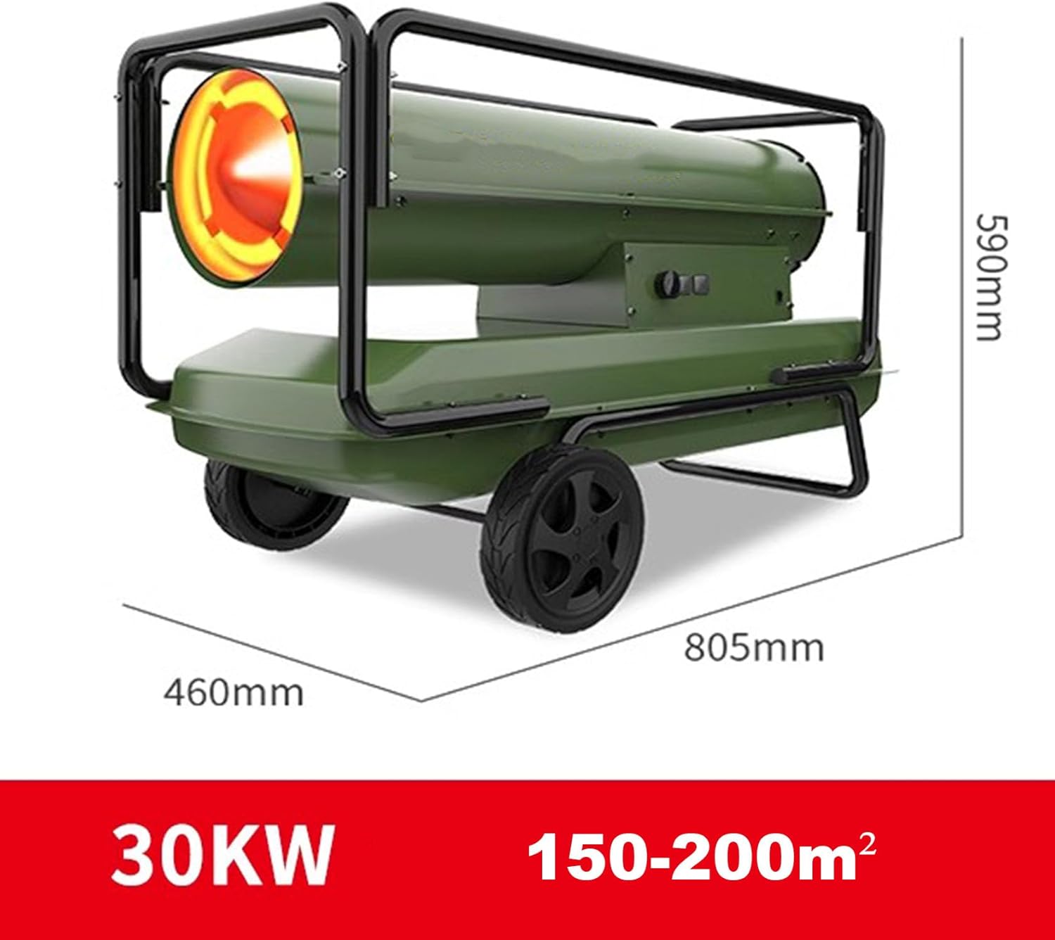 PAOOPA Industrial Kerosene Heater 30KW With Wheel