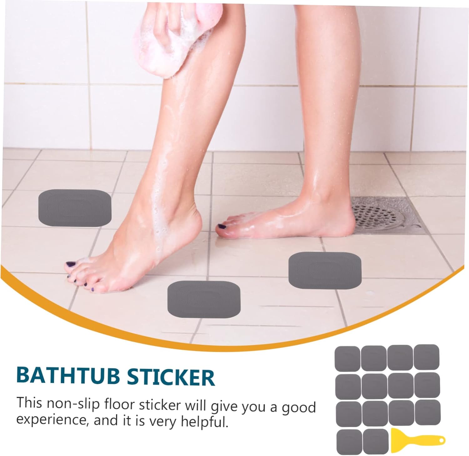 Ciieeo 20PCS Non-Slip Bathroom Decals for Bathtub and Floor