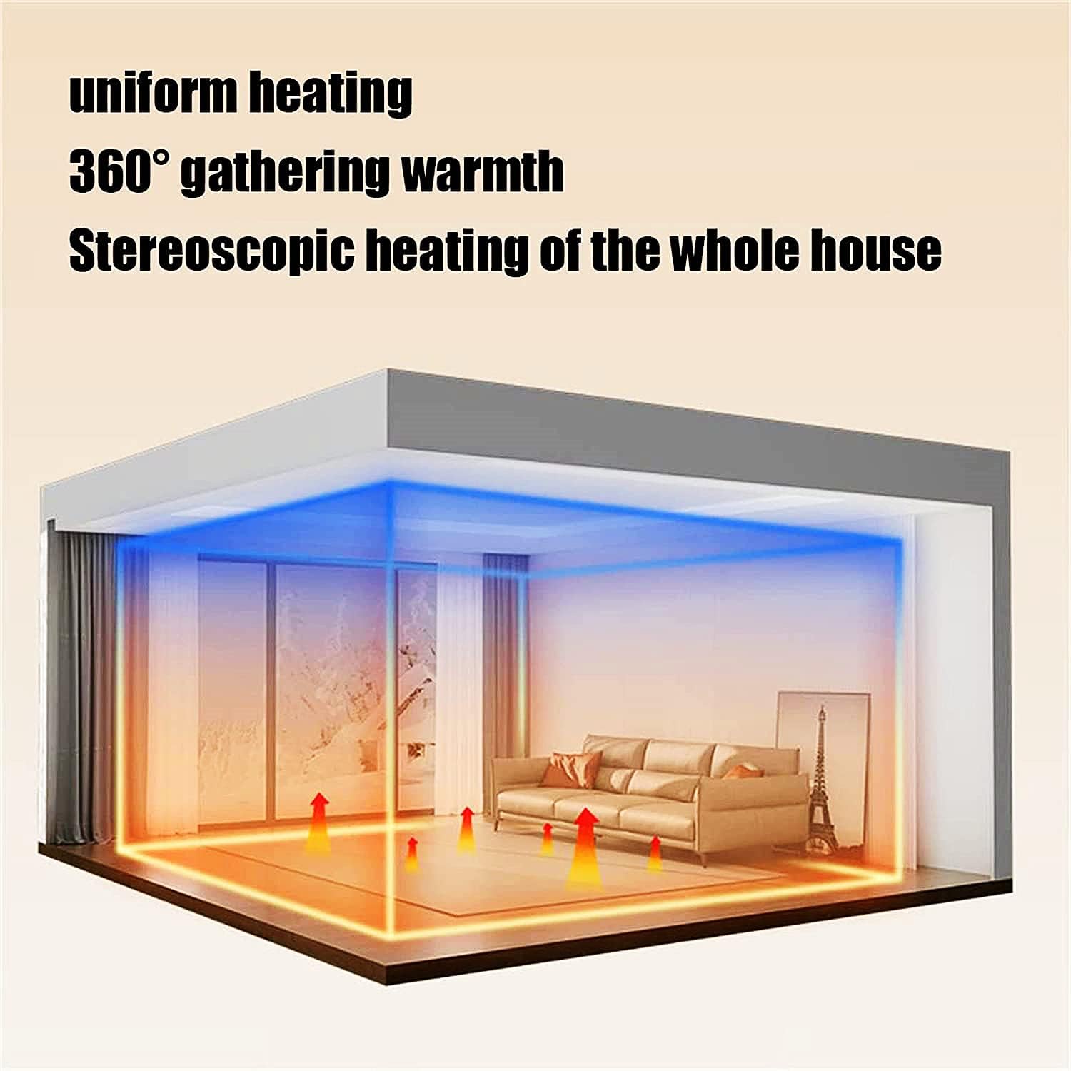 WTTTTW Fast Heating Electric Floor Mat with Timer and Temperature Control