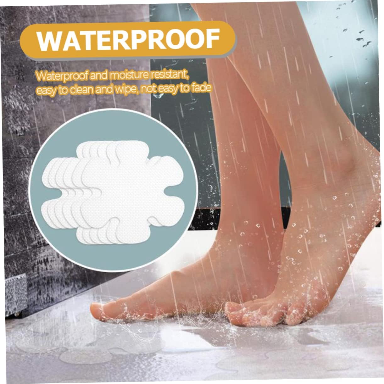 BUGUUYO 12PCS Flower Non-Slip Stickers for Bathroom Kitchen