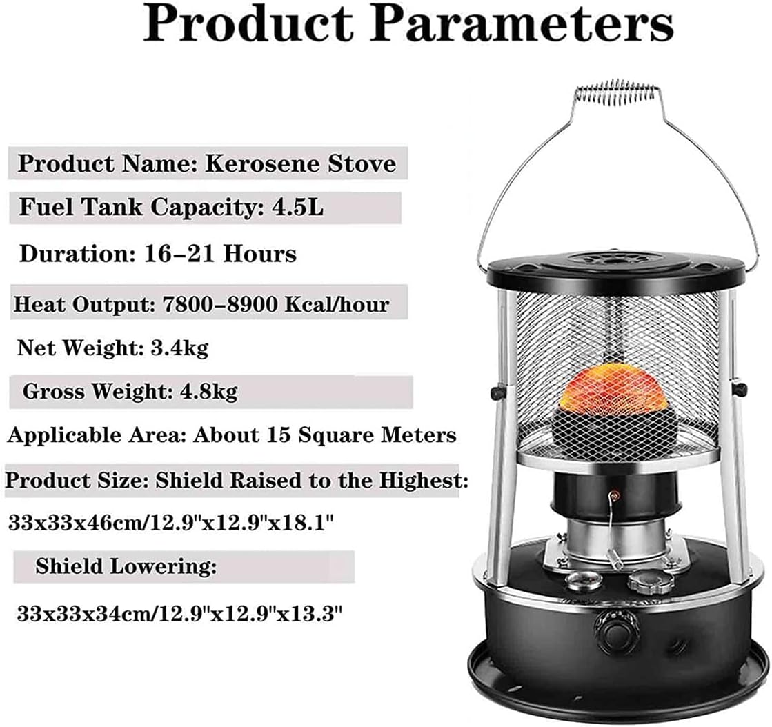 AMOCHO Kerosene Heater 2600W 15 sqm Heating Portable Non Electric