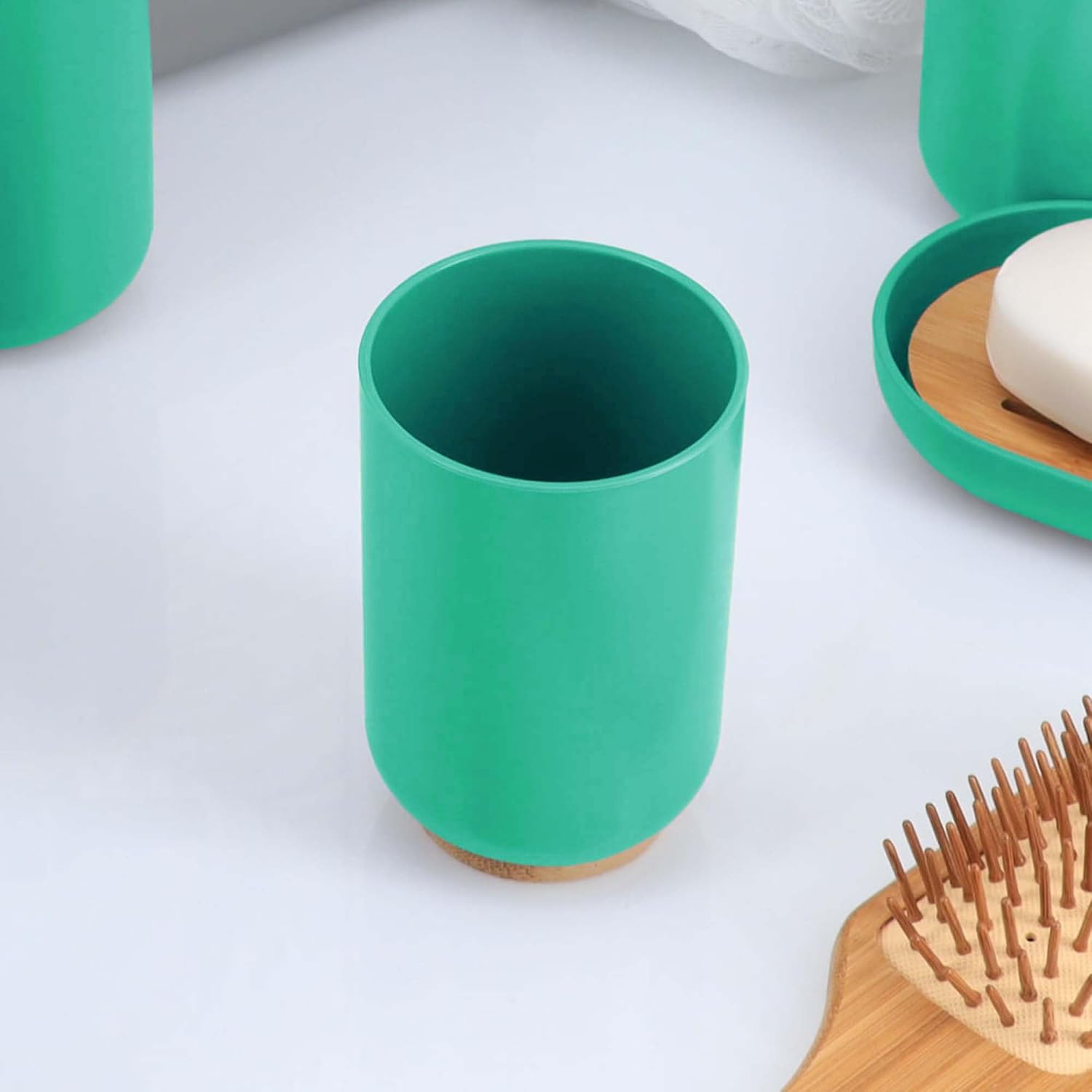 Bamboo-Based Green Padang Tumbler - 10 Fl Oz Toothbrush Holder