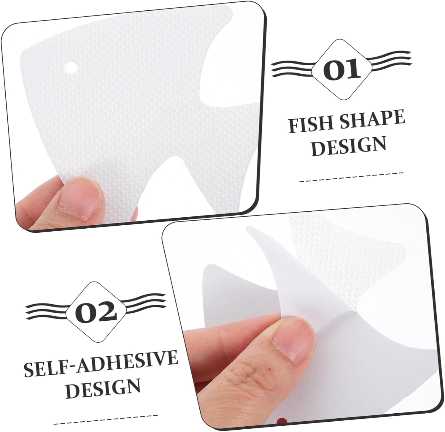 ABOOFAN 12PCS Non-Slip Bath Tub Stickers Fish Shape Decals