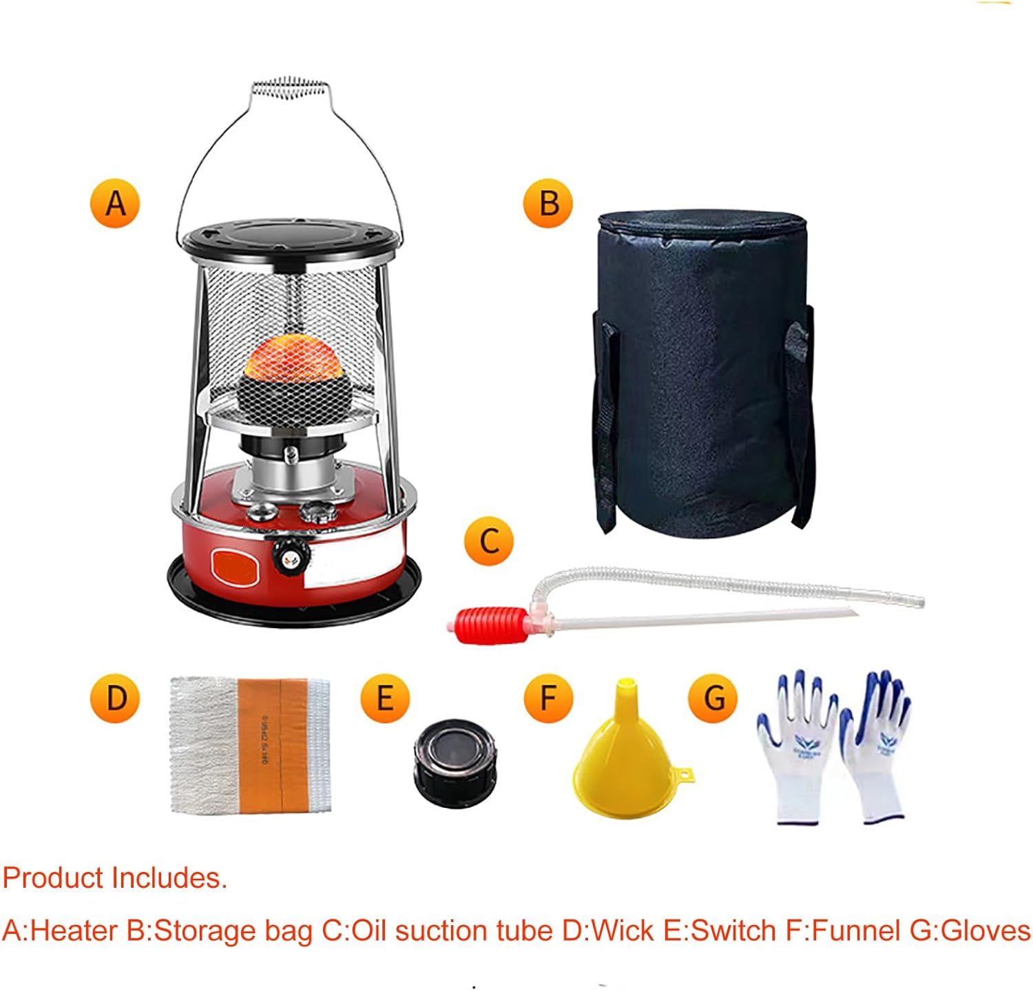 SUZEPER Kerosene Heater - Portable Efficient Smoke-Free