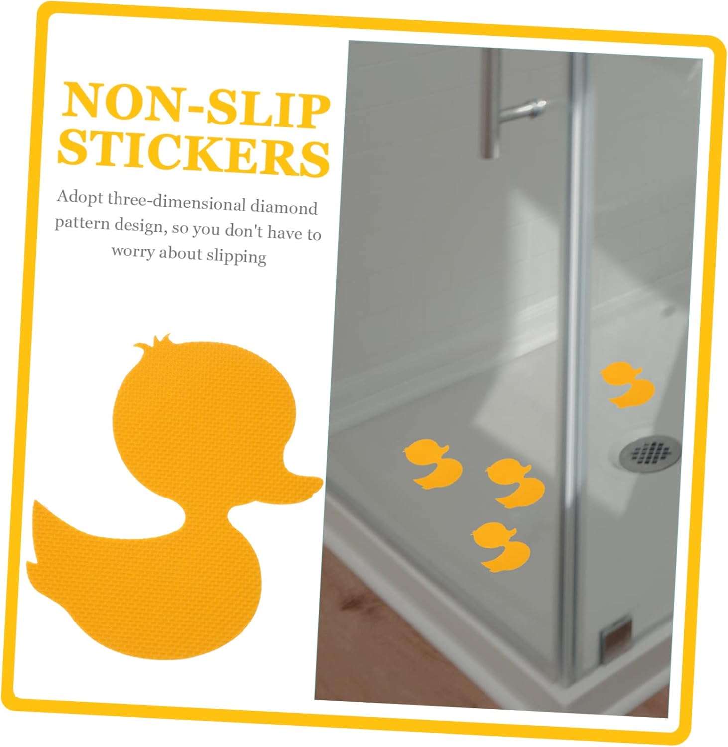 DECHOUS Bathtub Non-Slip Stickers with Fun Duck Pattern