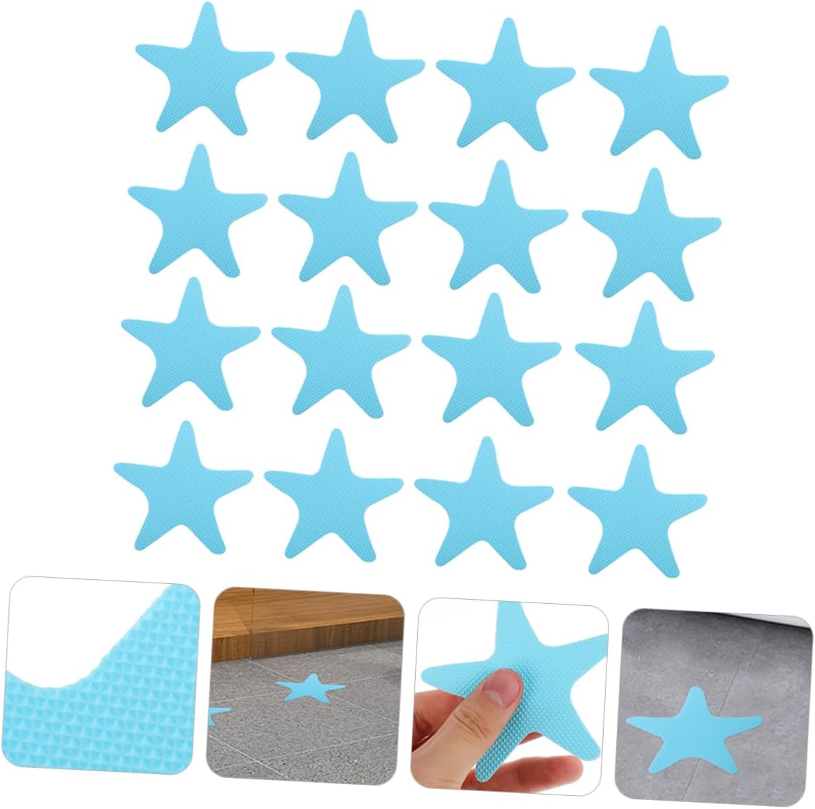 PRETYZOOM 40pcs Star Shape Non-Skid Traction Stickers for Bath and Shower
