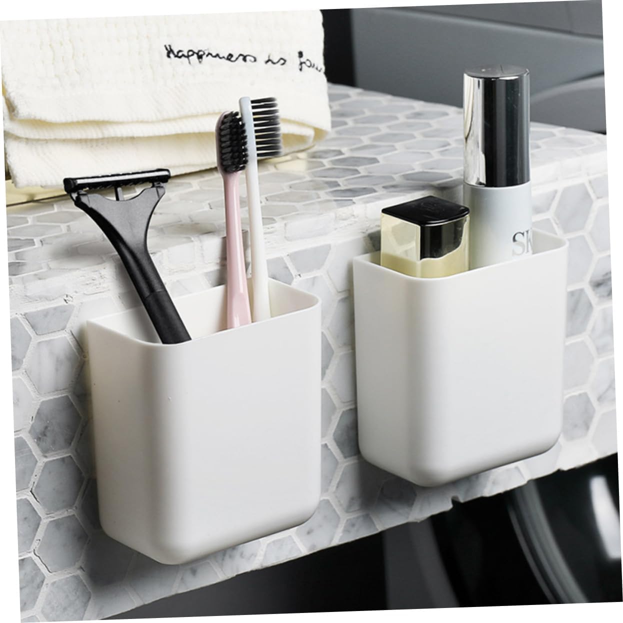 Wall Mounted Toothbrush Holder for Bathroom Space Saving Organizer