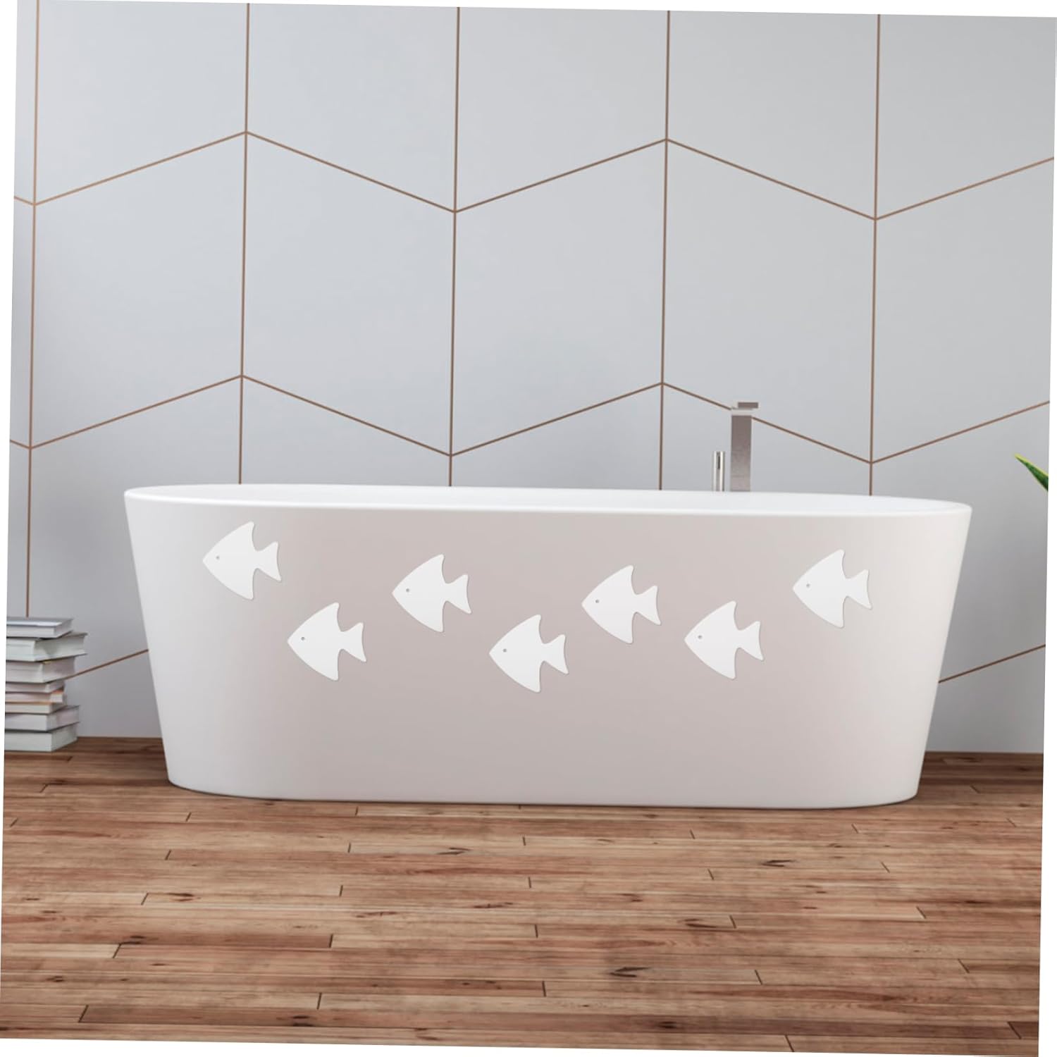 Ciieeo 12pcs Fish Style Bathtub Stickers