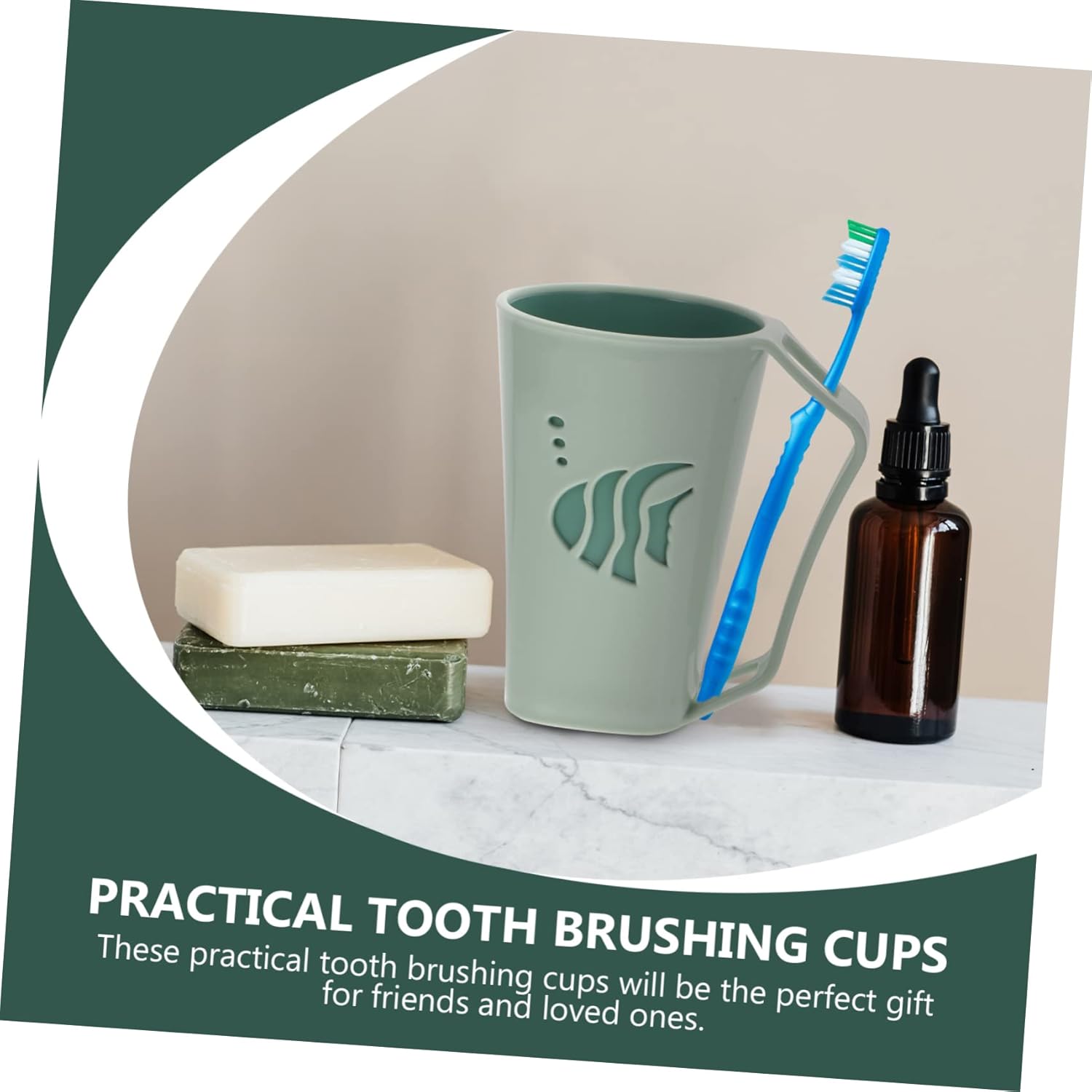 Hemoton Reusable Toothbrush Holder Cups for Kids and Adults