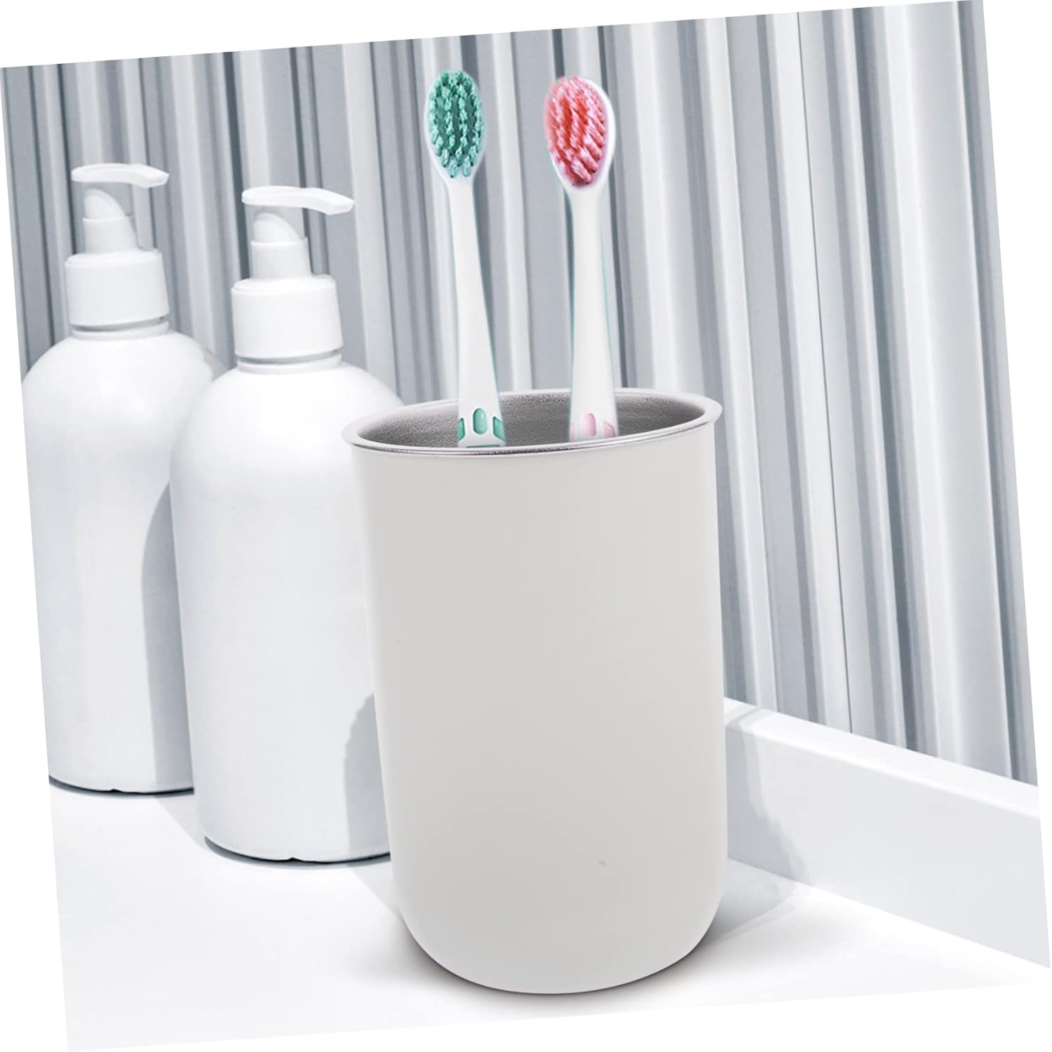 BEBEMOKO Multi-Purpose Stainless Steel Bath Cup Holder