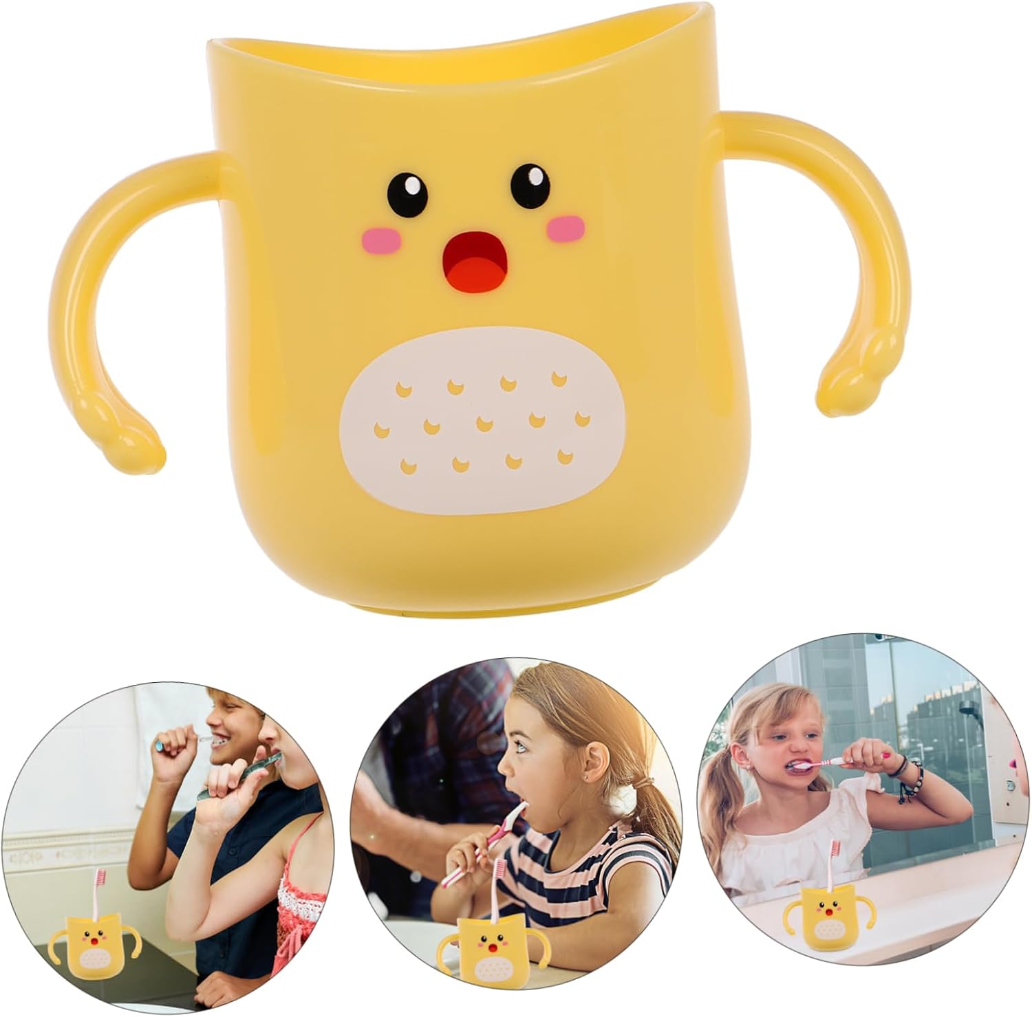 Unbreakable Kids Tooth Brush Cup with Cartoon Holder