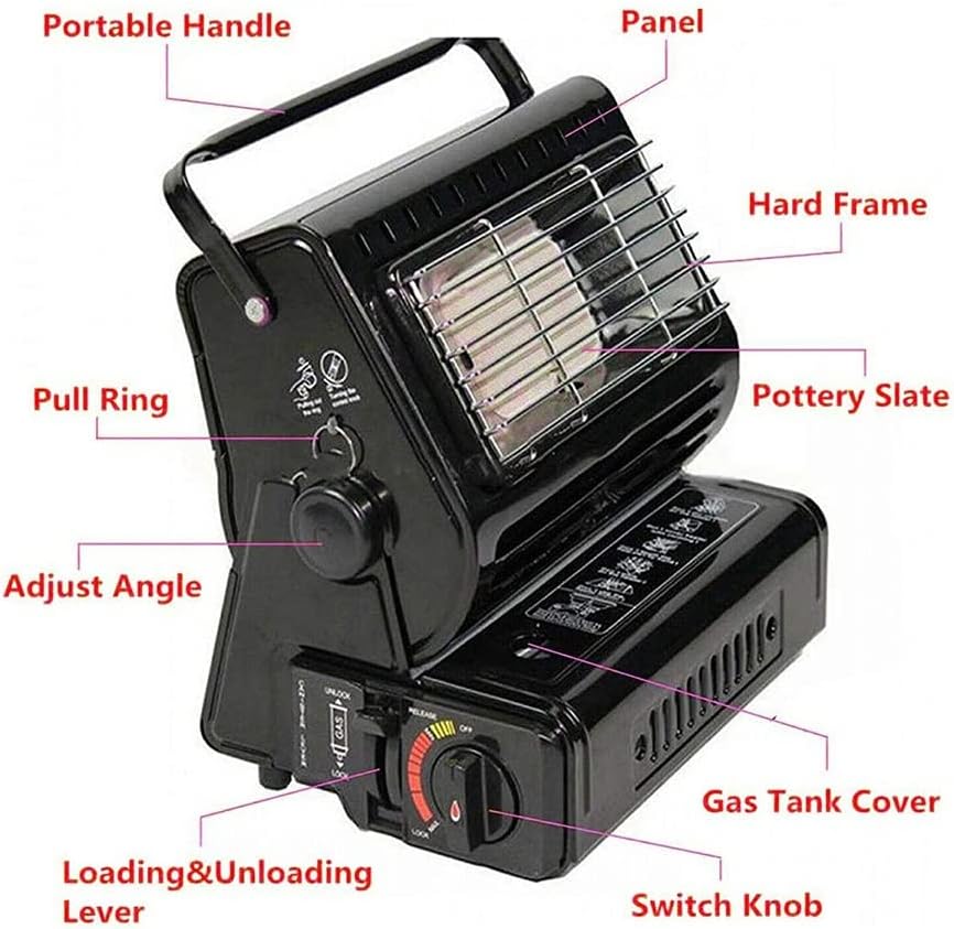 HXSM Portable Propane Heater Stove 2 in 1 Black
