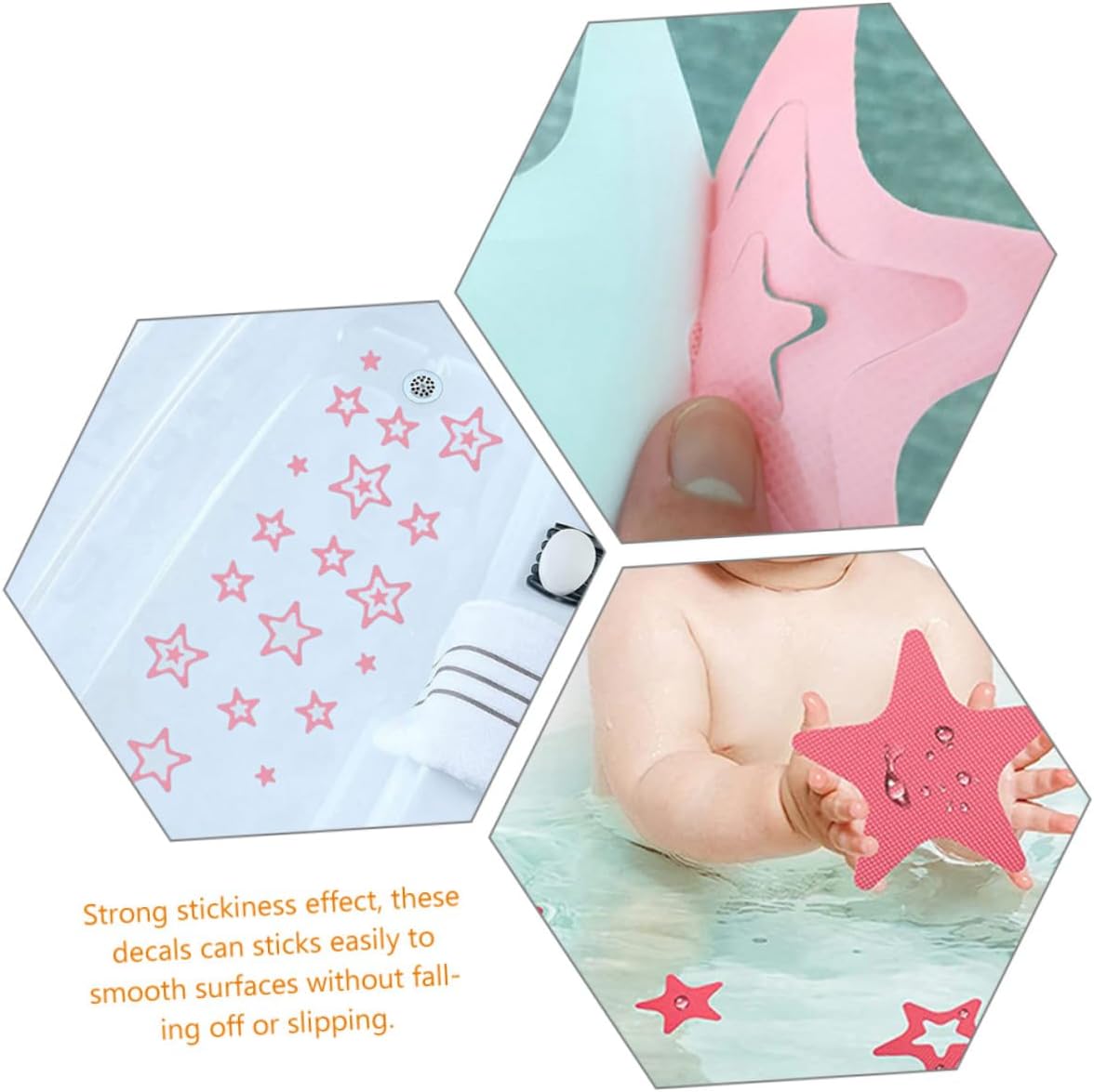 Hemobllo 12pcs Star Shape Non-Slip Bathtub Stickers