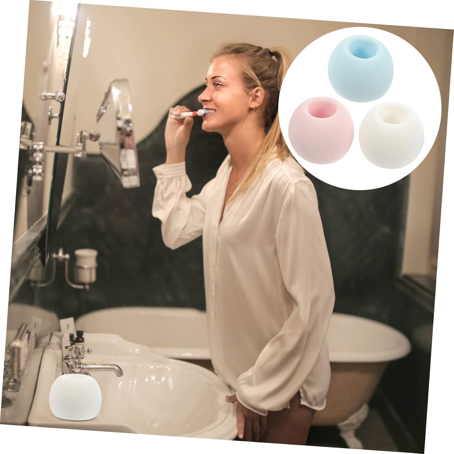 HOLIDYOYO Bathroom Toothbrush Holder Stand for Electric Toothbrushes