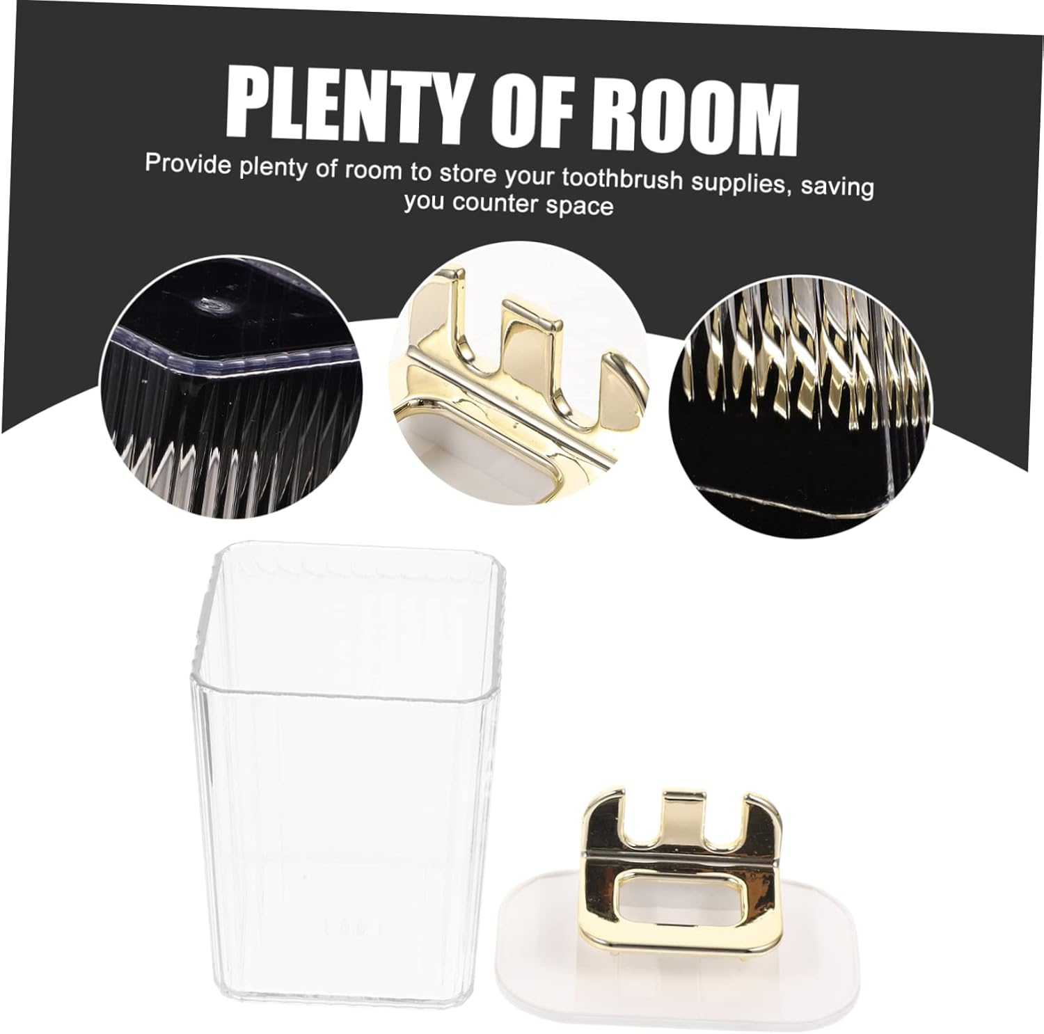 SWOOMEY Wall Mounted Toothbrush Holder Set with Tumbler