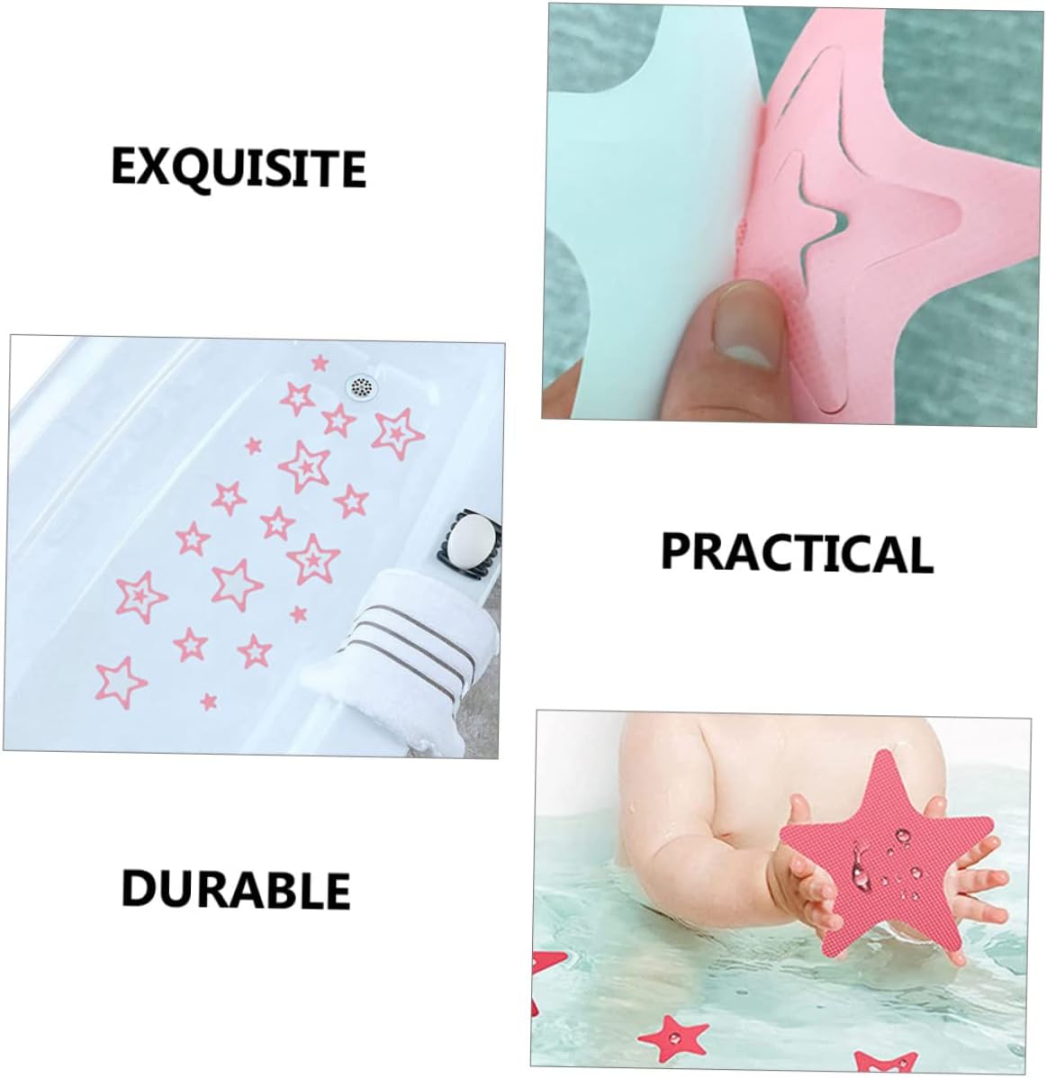 Hemobllo 12pcs Star Shape Non-Slip Bathtub Stickers