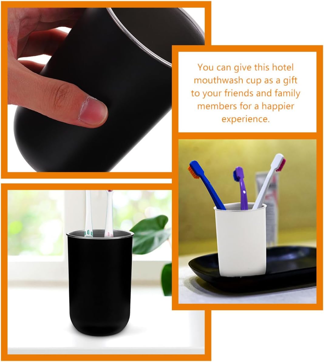 2pcs Toothbrush Tumbler Mouthwash Cups for Family