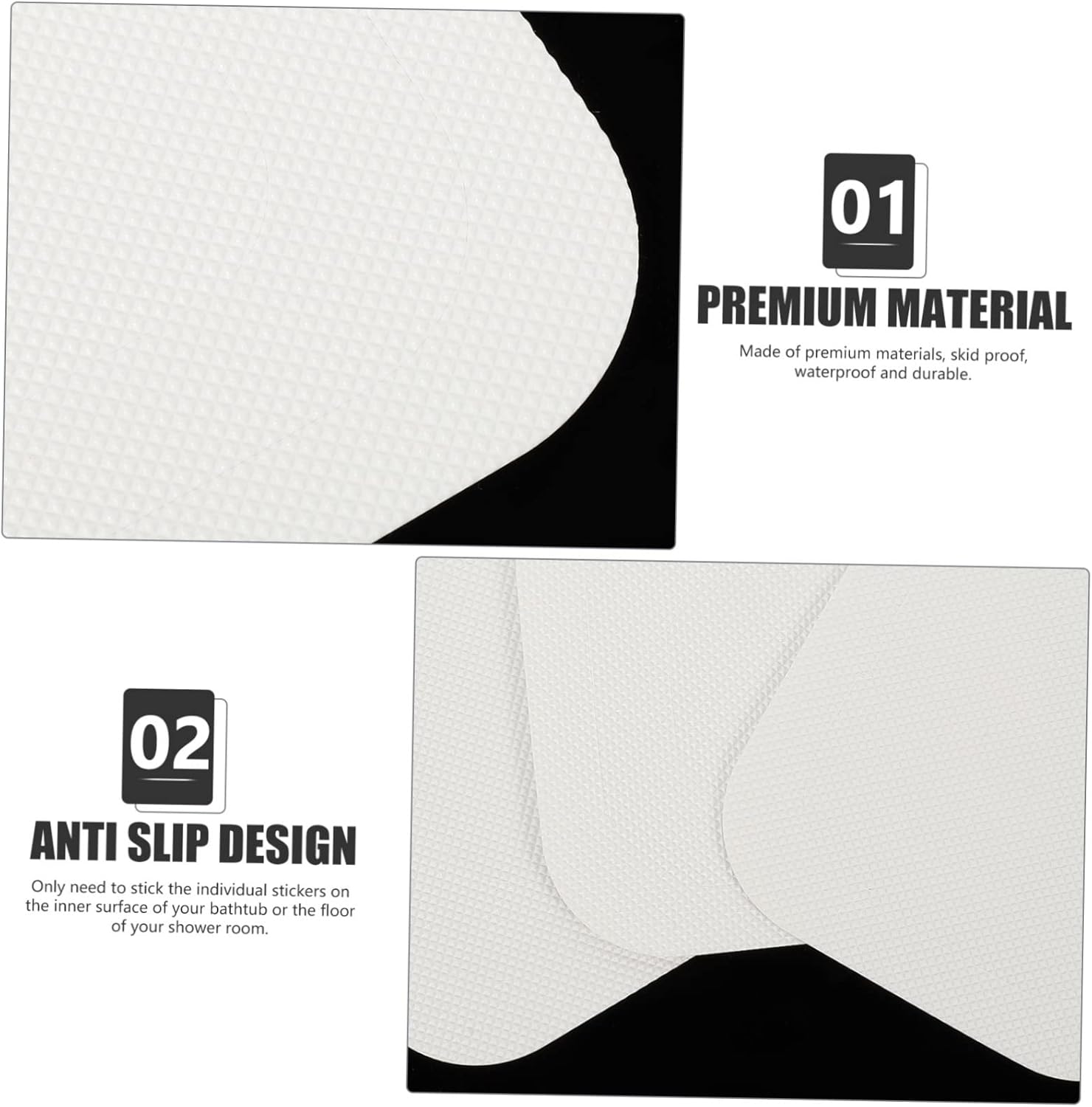 72pcs Anti-Slip Bathtub Decals for Home Safety