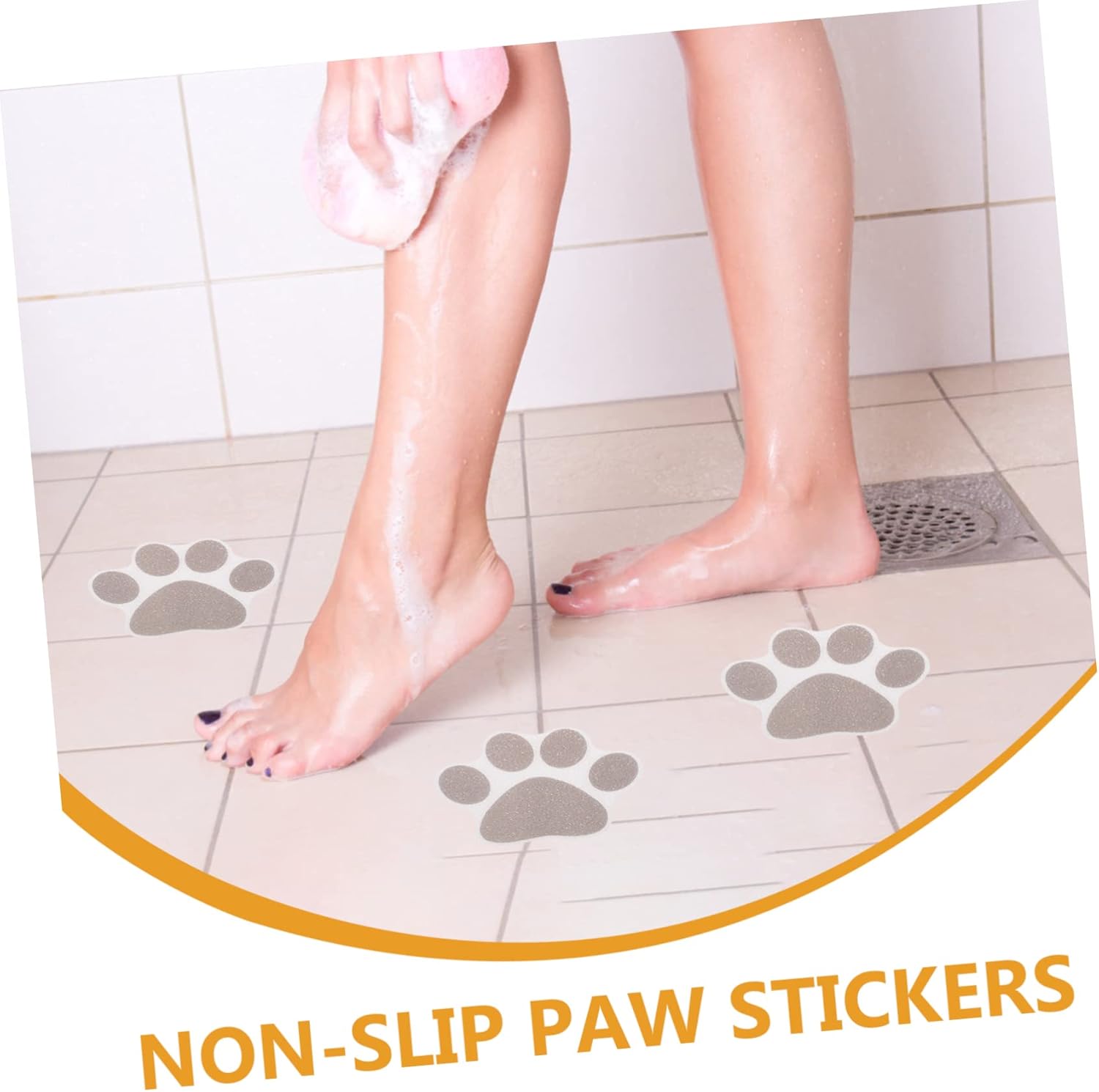 ABOOFAN 10Pcs Non-Slip Dog Paw Bathtub Stickers