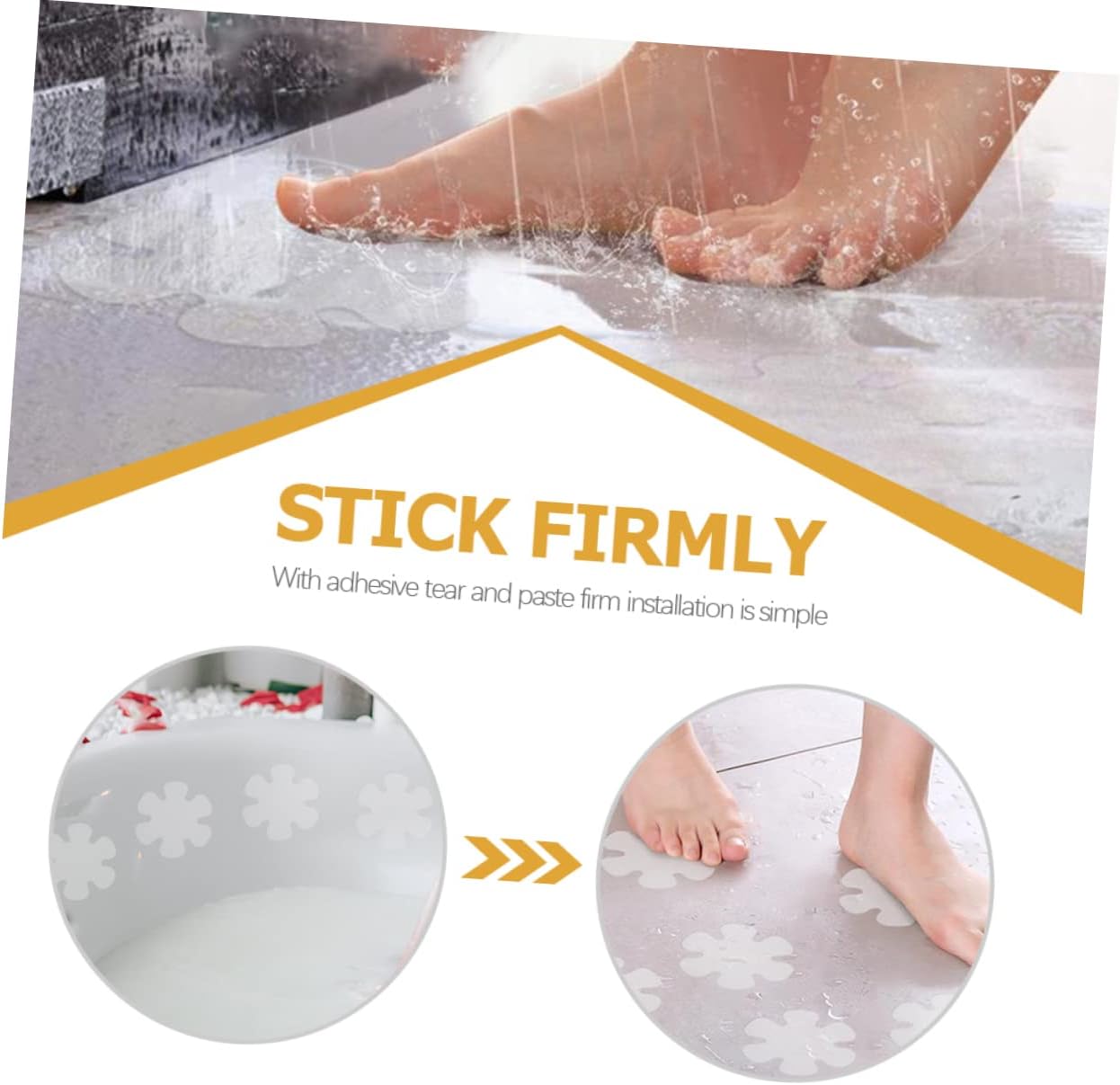 WOONEKY Bathtub Non-Slip Stickers 12 Pack Deco