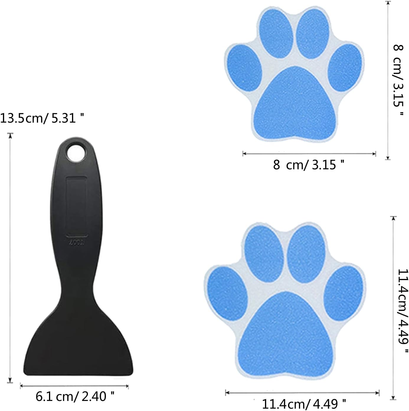 Non-Slip Bathtub Stickers with Scraper for Safe Bathing 1