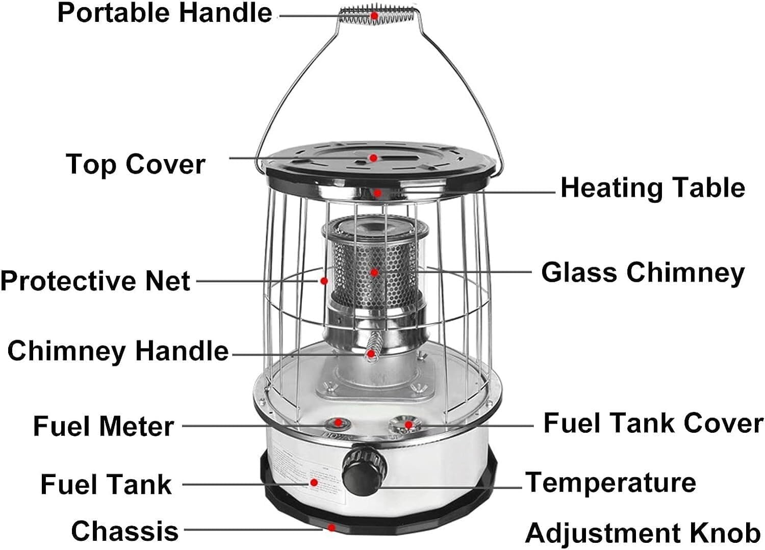 MDybf Kerosene Stove Heater 6L Adjustable Flame