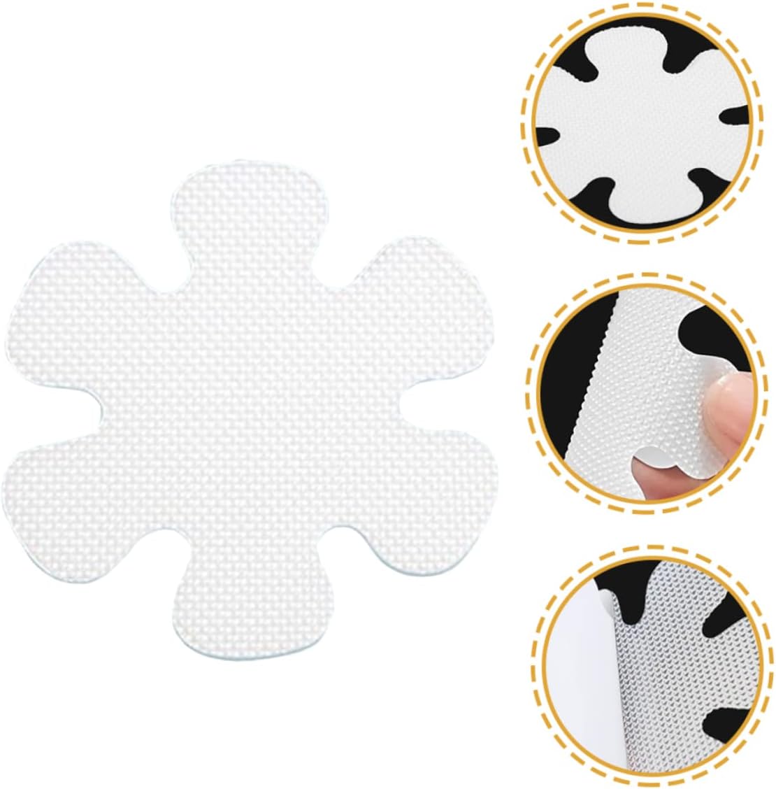 12pcs Flower Design Non-Slip Shower Stickers for Bathroom and Kitchen