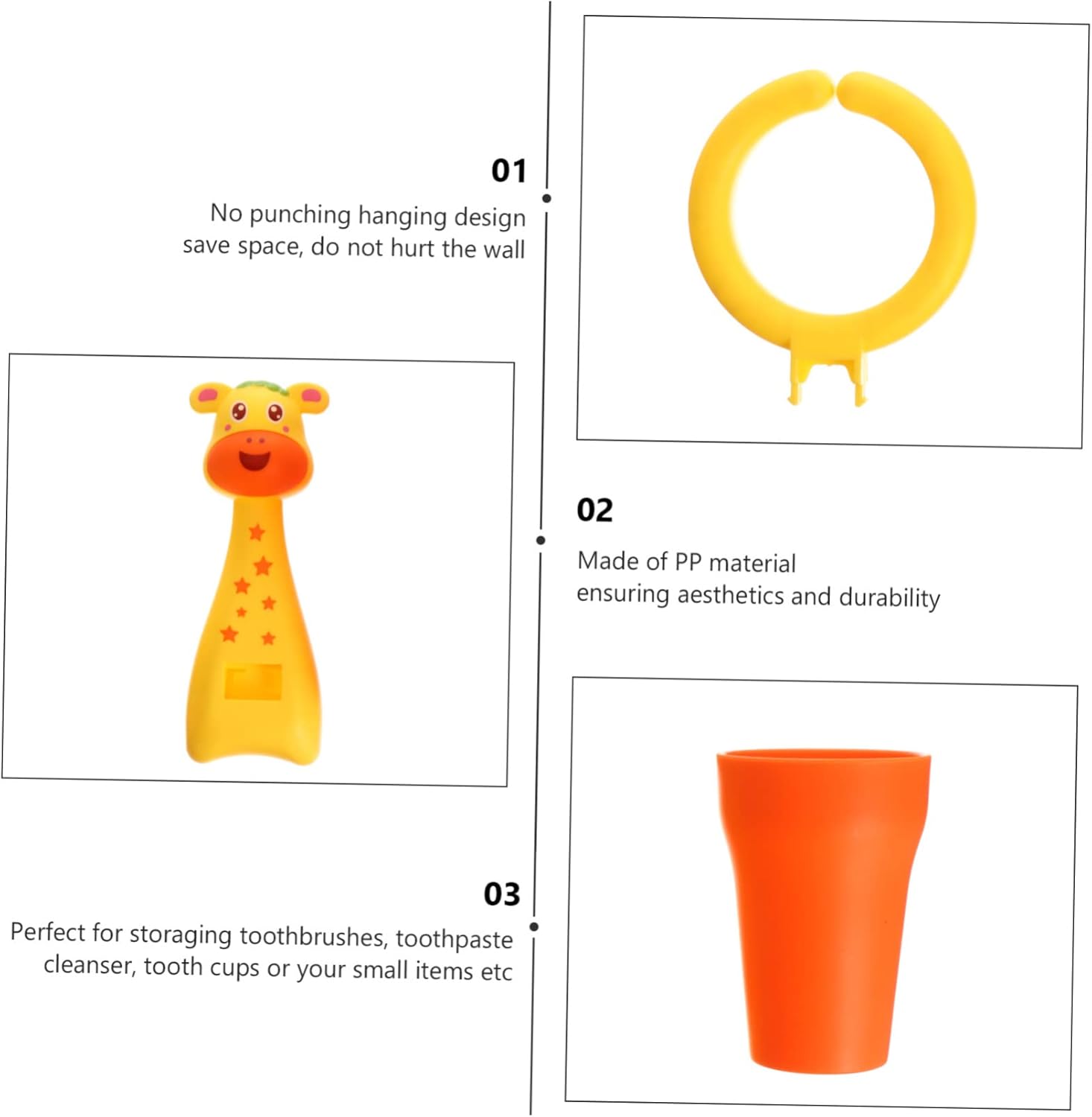 HEALLILY Toothbrush Holder for Bathroom Wall Mount